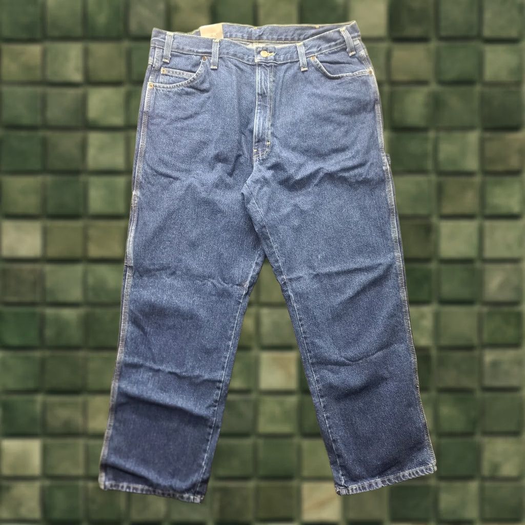 Dickies Dickies Carpenter Jeans Mens 38x30 Relaxed Fit Straight Leg Workwear Rugged Denim Blue 90s USA Mens Jeans Size US 38 / EU 54 - 1 Thumbnail