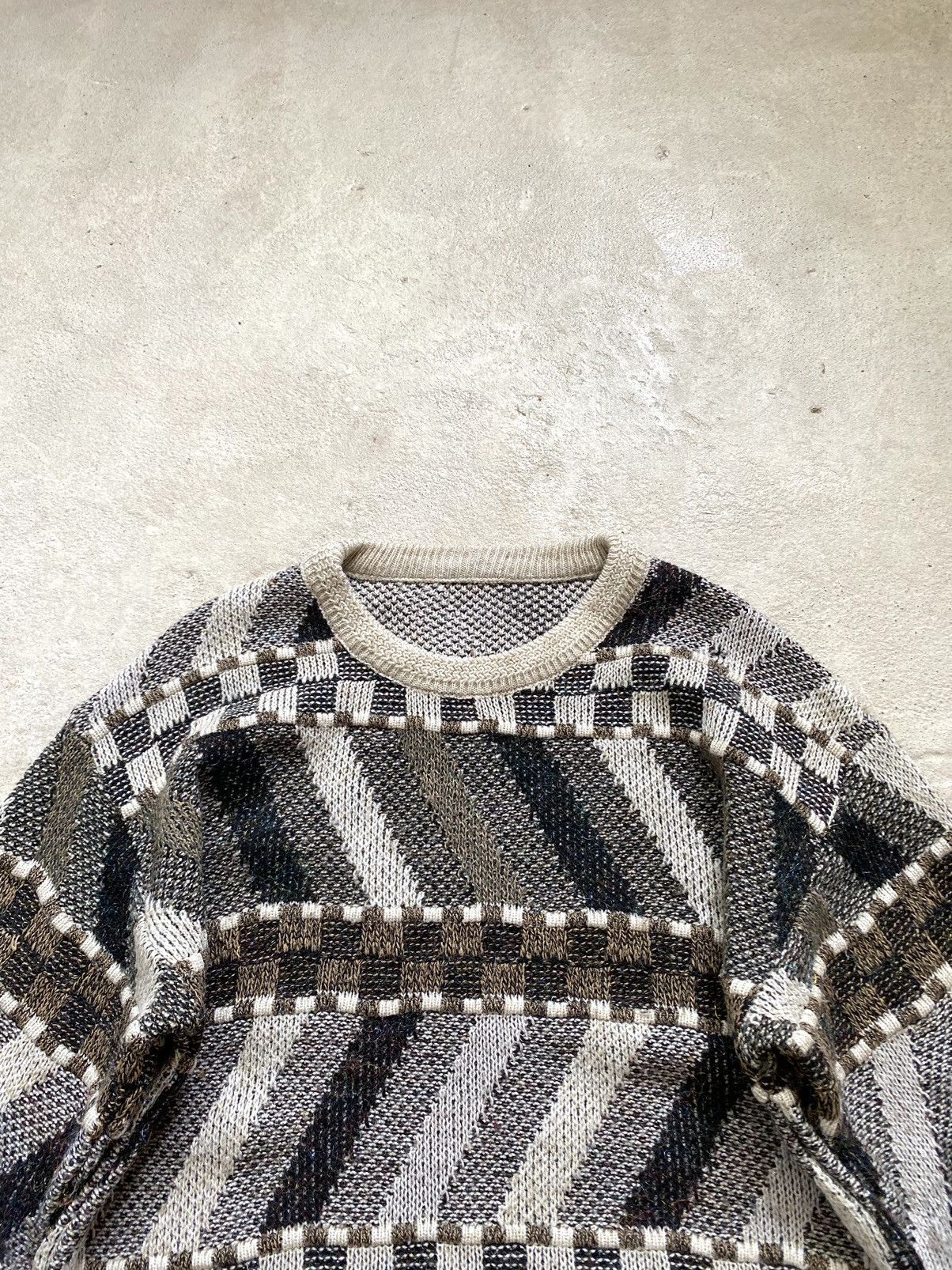 Coogi 90’s Japan Knit Striped Sweater Coogi style Carlo Colucci Size US XL / EU 56 / 4 - 4 Thumbnail