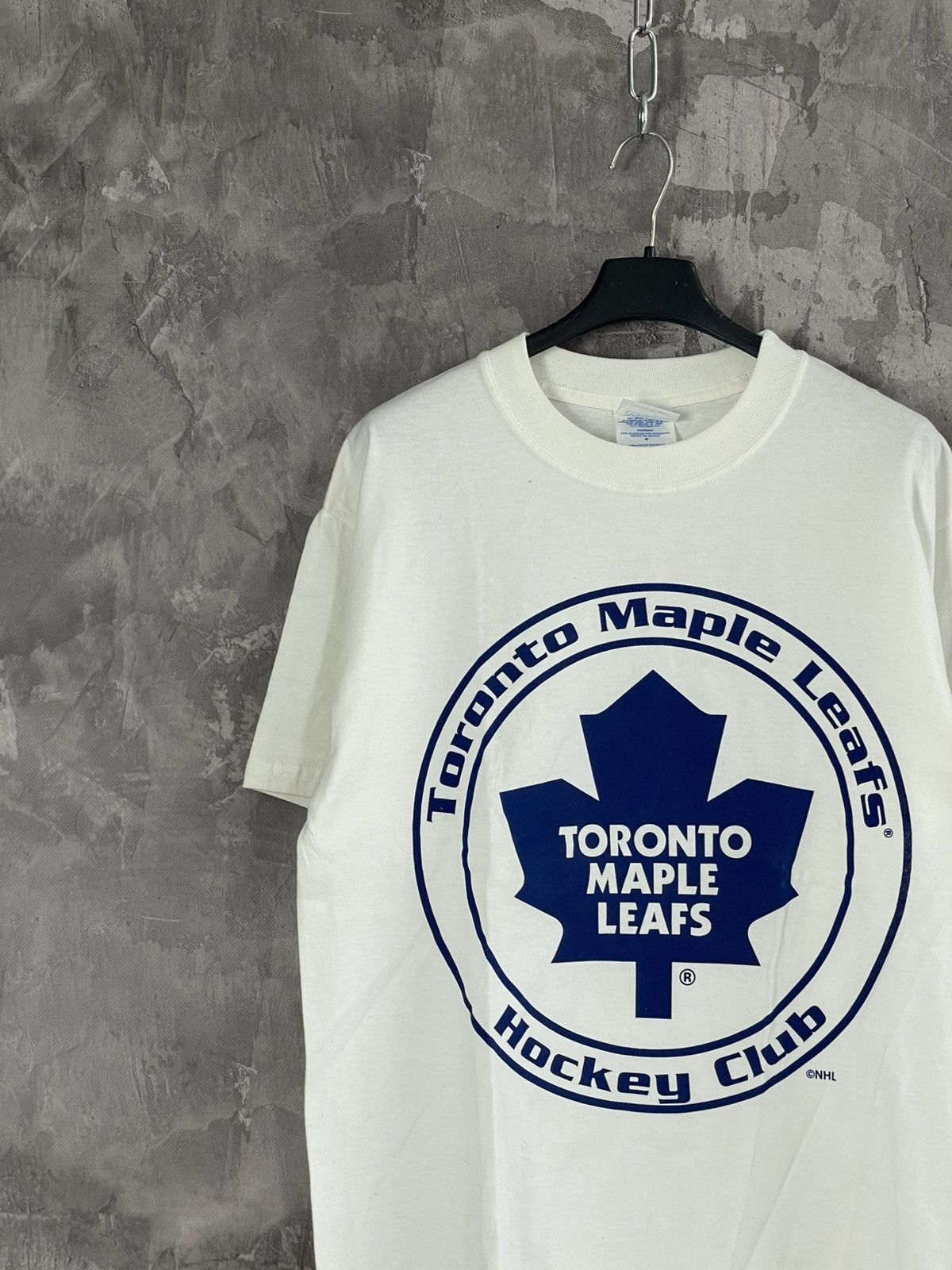 NHL × Vintage Vintage 1990s Toronto Maple Leafs NHL Hockey Graphic T Shirt Size US M / EU 48-50 / 2 - 3 Thumbnail