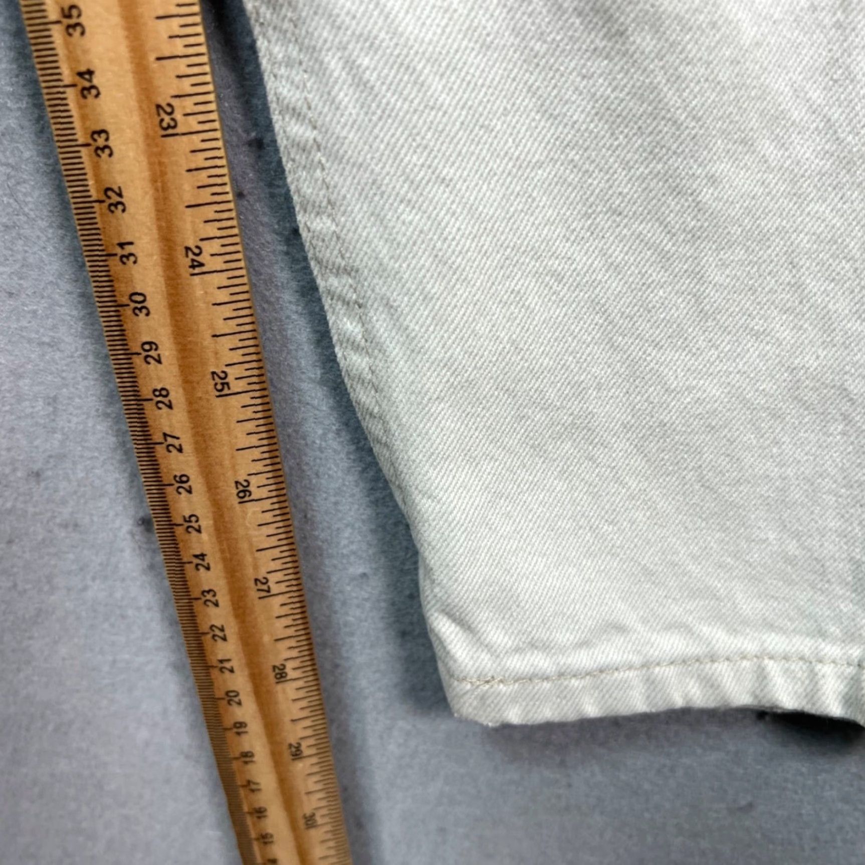 Lee Lee Womens Jeans 24 White Denim Straight 5-Pocket High Rise Vintage No (Adults) Size 42" / US 20 - 7 Thumbnail