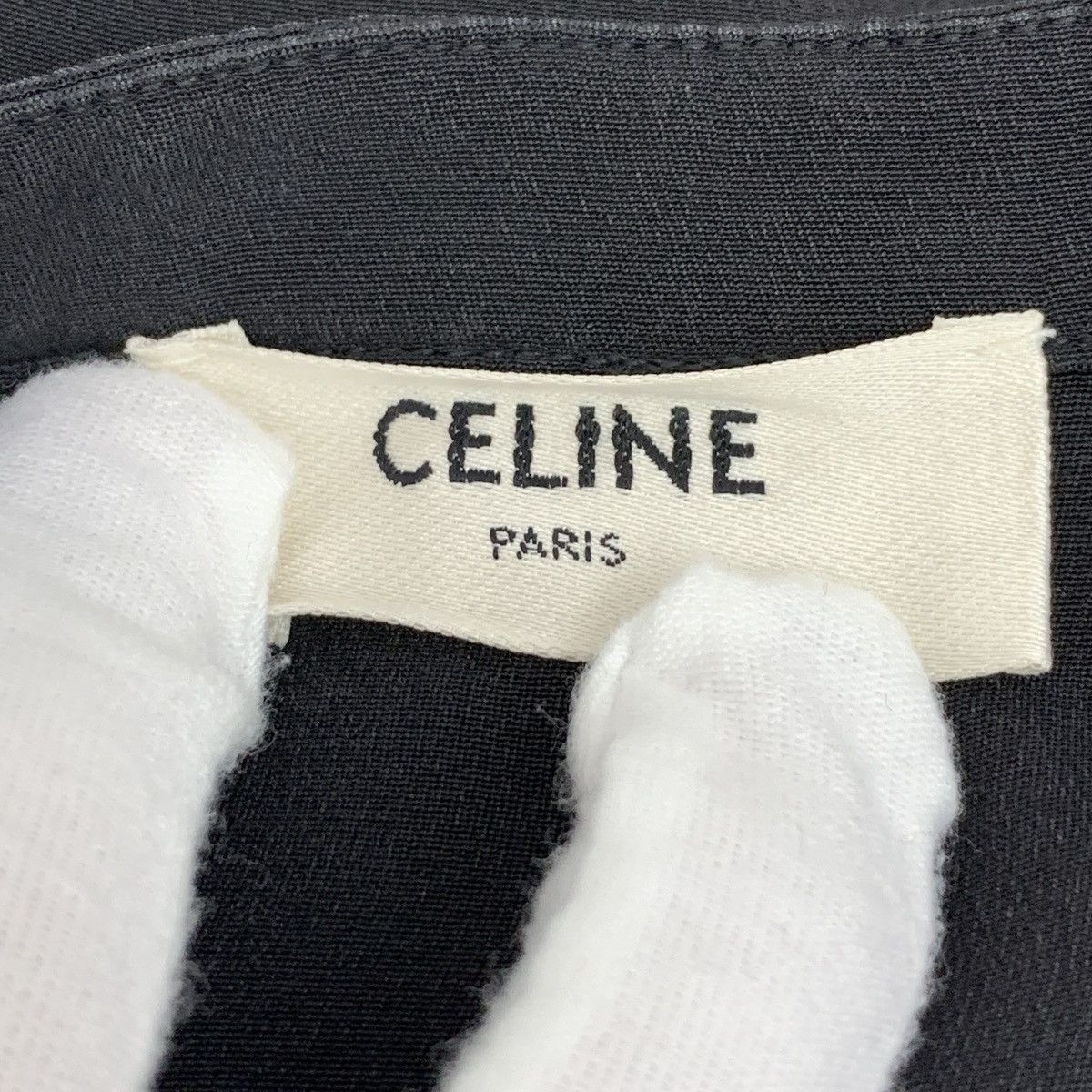 Celine Celine Black Mulberry Silk Short Sleeve Shirt Size XXS / US 00 / IT 34 - 6 Thumbnail