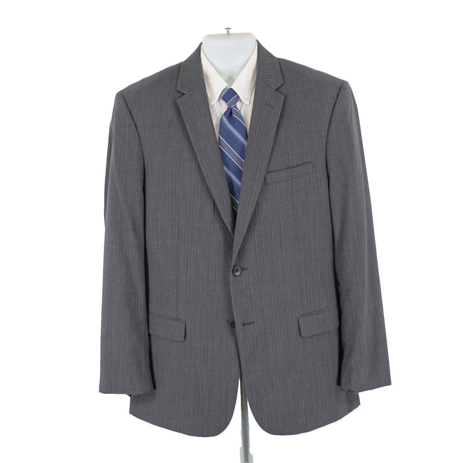 Jos. A. Bank Joseph Jos A Bank Wool Gray Striped 2 Piece Suit 40R / Slim Size 40R - 7 Thumbnail