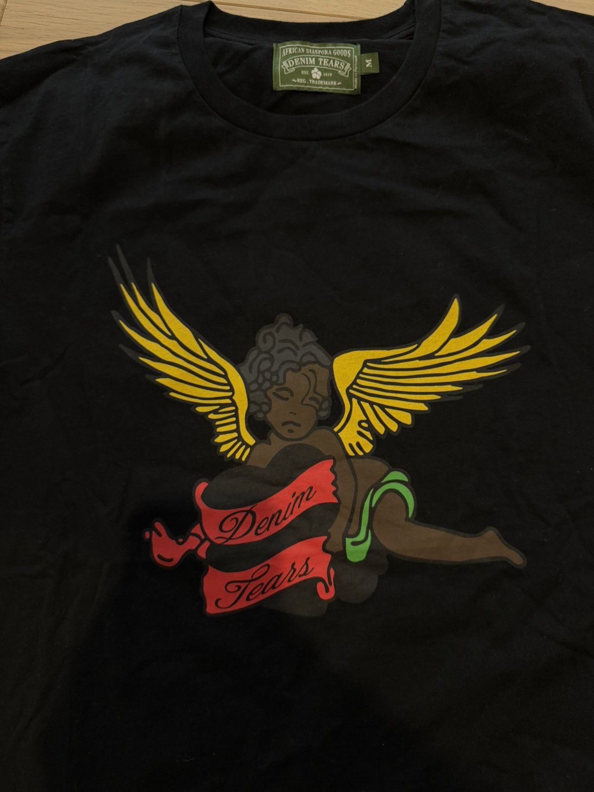 DENIM TEARS Denim Tears Black Cherub Tee Size US M / EU 48-50 / 2 - 4 Thumbnail