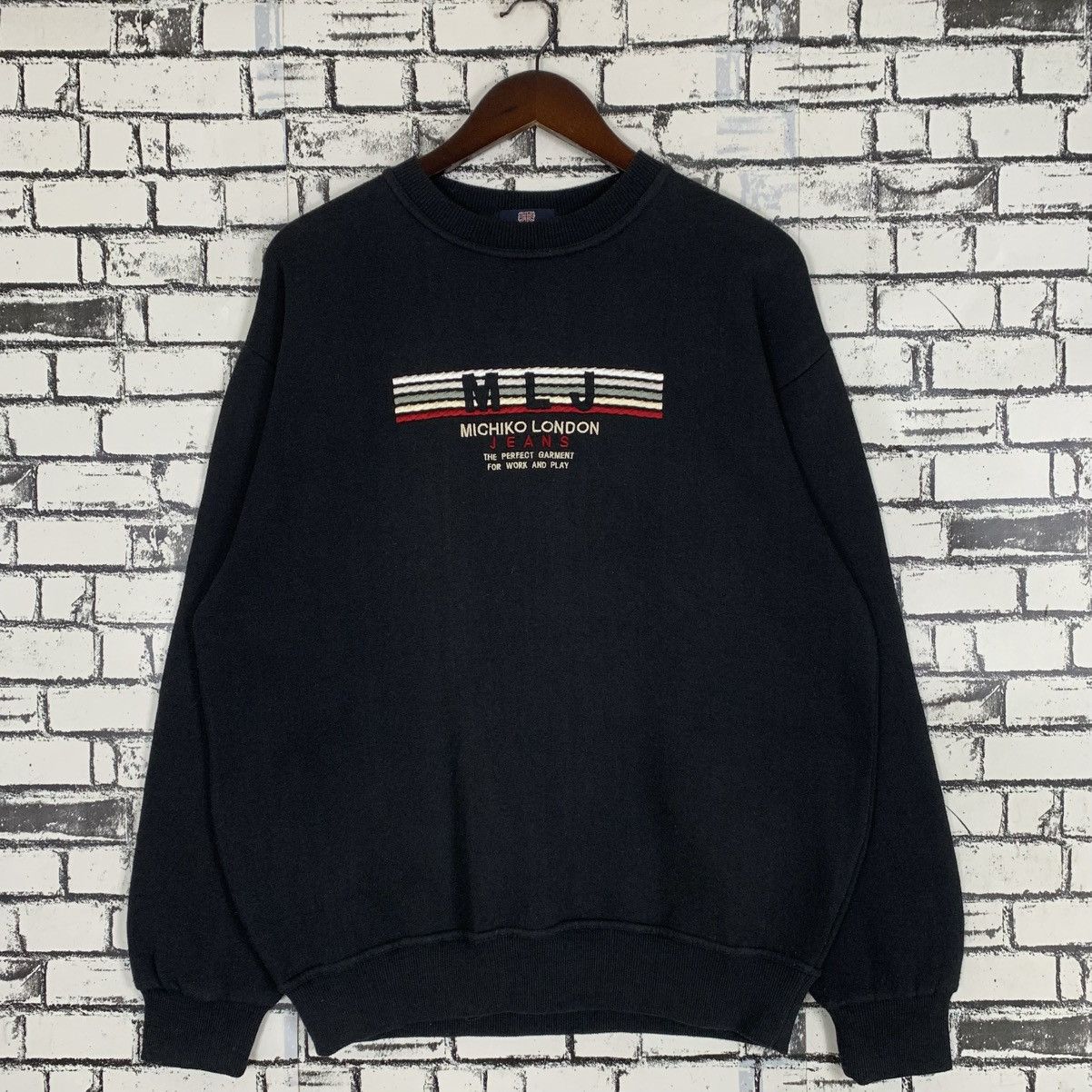 Designer × Michiko Koshino London × Vintage Japanese Brand Designer Michiko London Jeans Sweatshirt Size US L / EU 52-54 / 3 - 1 Thumbnail