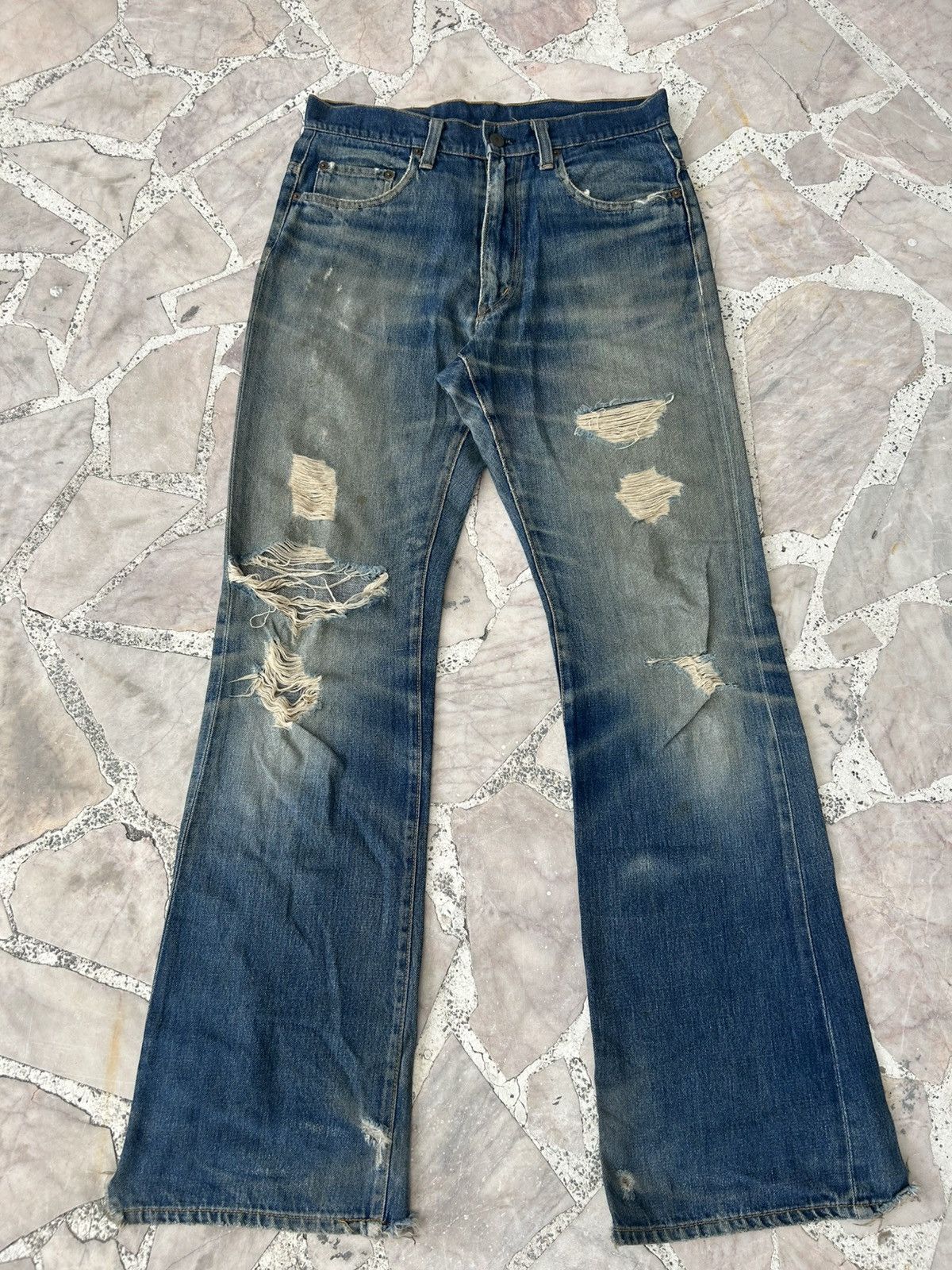 Denime Vintage Ripped Flare Denime Size US 30 / EU 46 - 1 Thumbnail