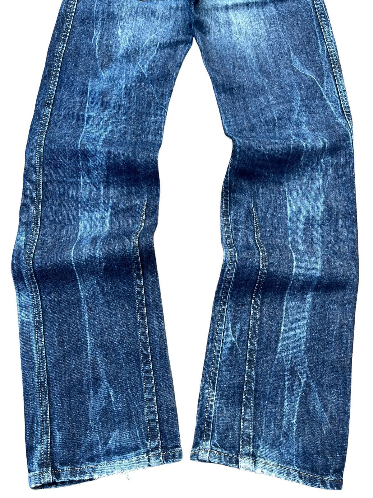 Diesel Vintage Diesel Destroy Buttonfly Blue Washed Straight Jeans Size US 31 - 6 Thumbnail
