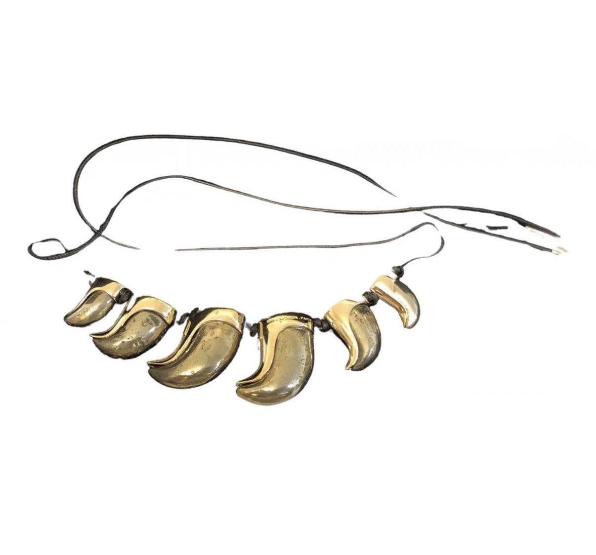 Balenciaga Balenciaga Archive Gold Tooth Necklace Size ONE SIZE - 4 Thumbnail