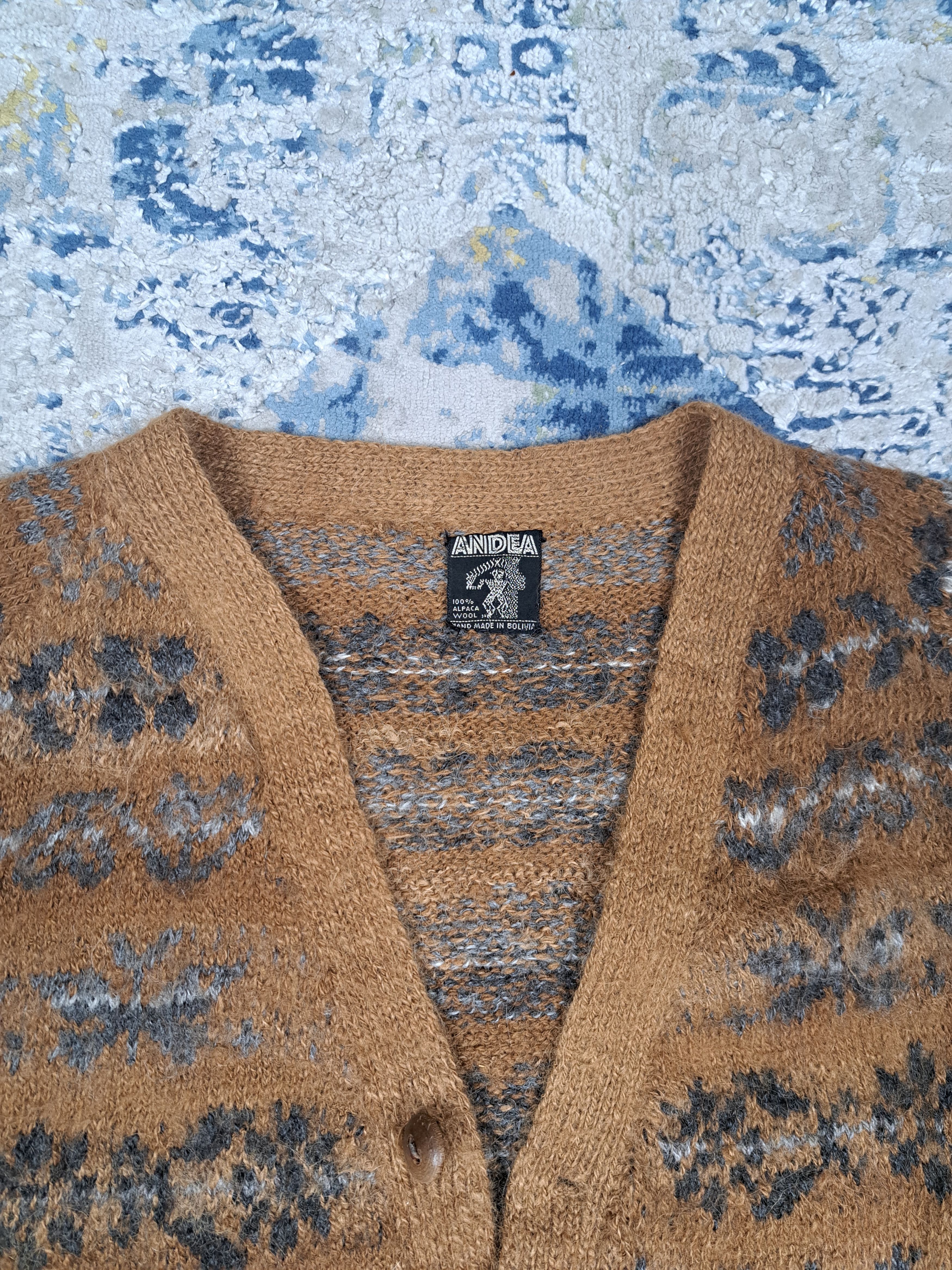 Japanese Brand Alpaca Wool Handmade Like Mohair Native Cardigan Fuzzy Size US M / EU 48-50 / 2 - 2 Thumbnail