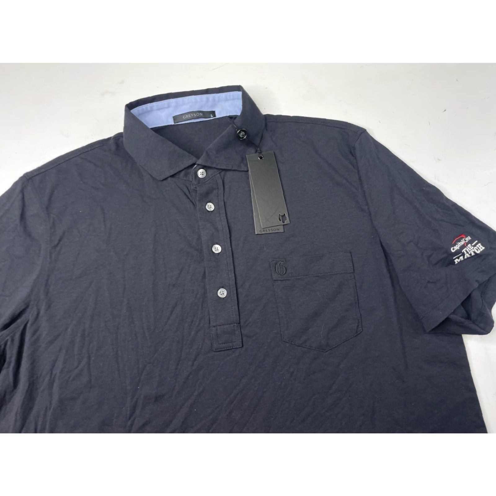 Vintage GREYSON Polo Shirt Spirit L Mens Grey Golf Tennis NWT The Match Capital One Size US L / EU 52-54 / 3 - 2 Thumbnail