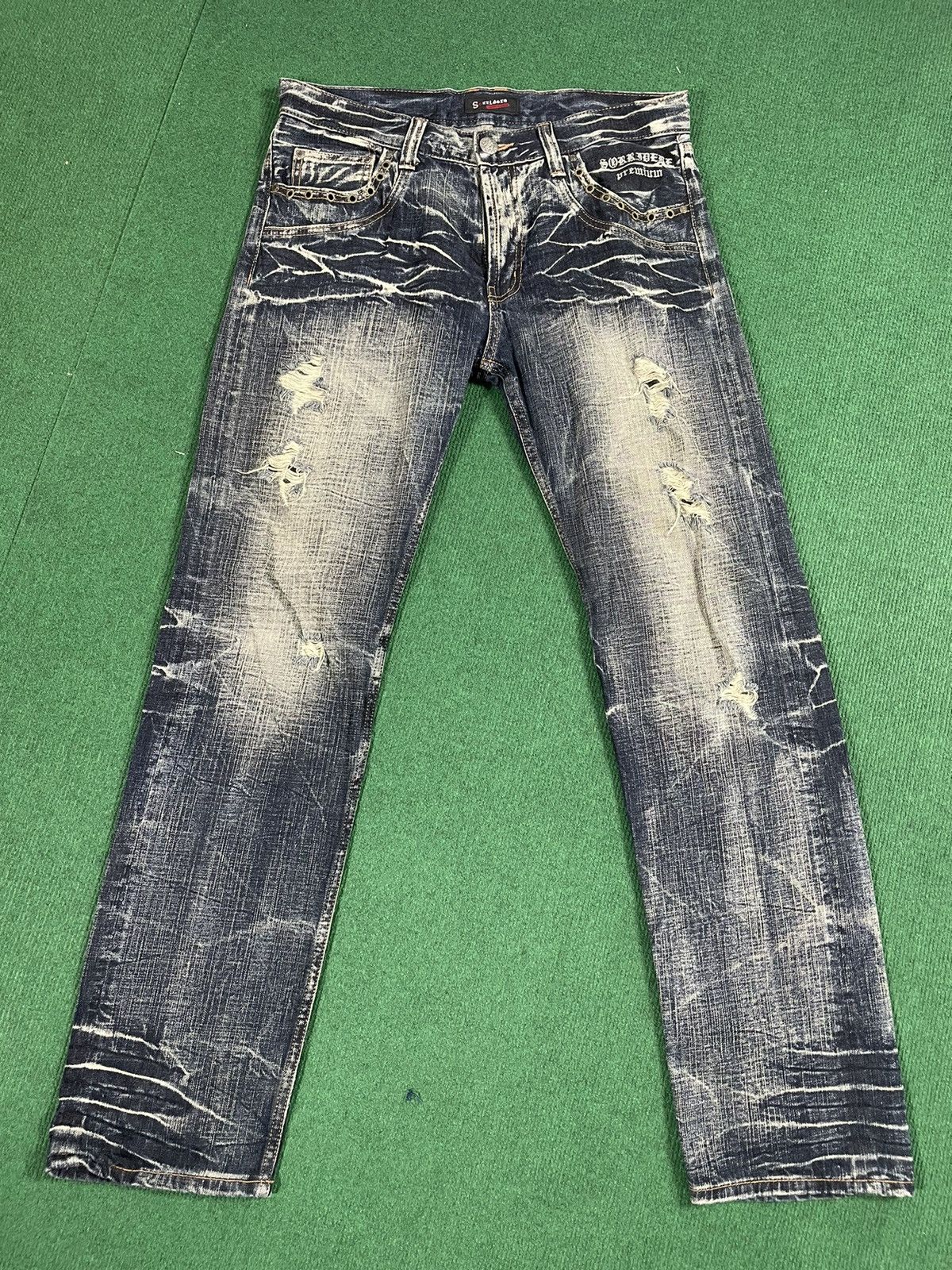 If Six Was Nine Distressed Japanese Jeans Very Nice Size US 33 - 1 Thumbnail