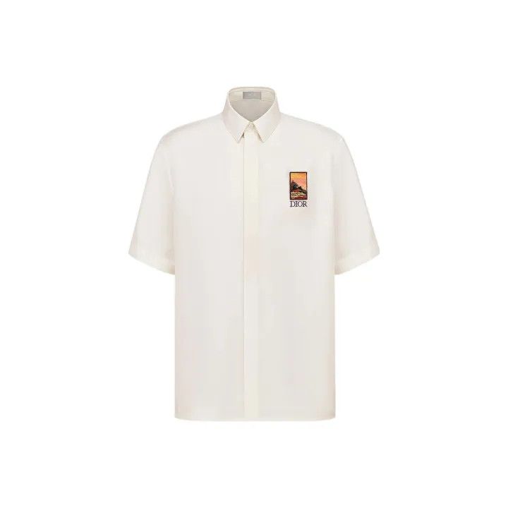 Dior Dior FW22 Landscape Embroidered Short Sleeve Shirt 0079 Size US M / EU 48-50 / 2 - 1 Thumbnail