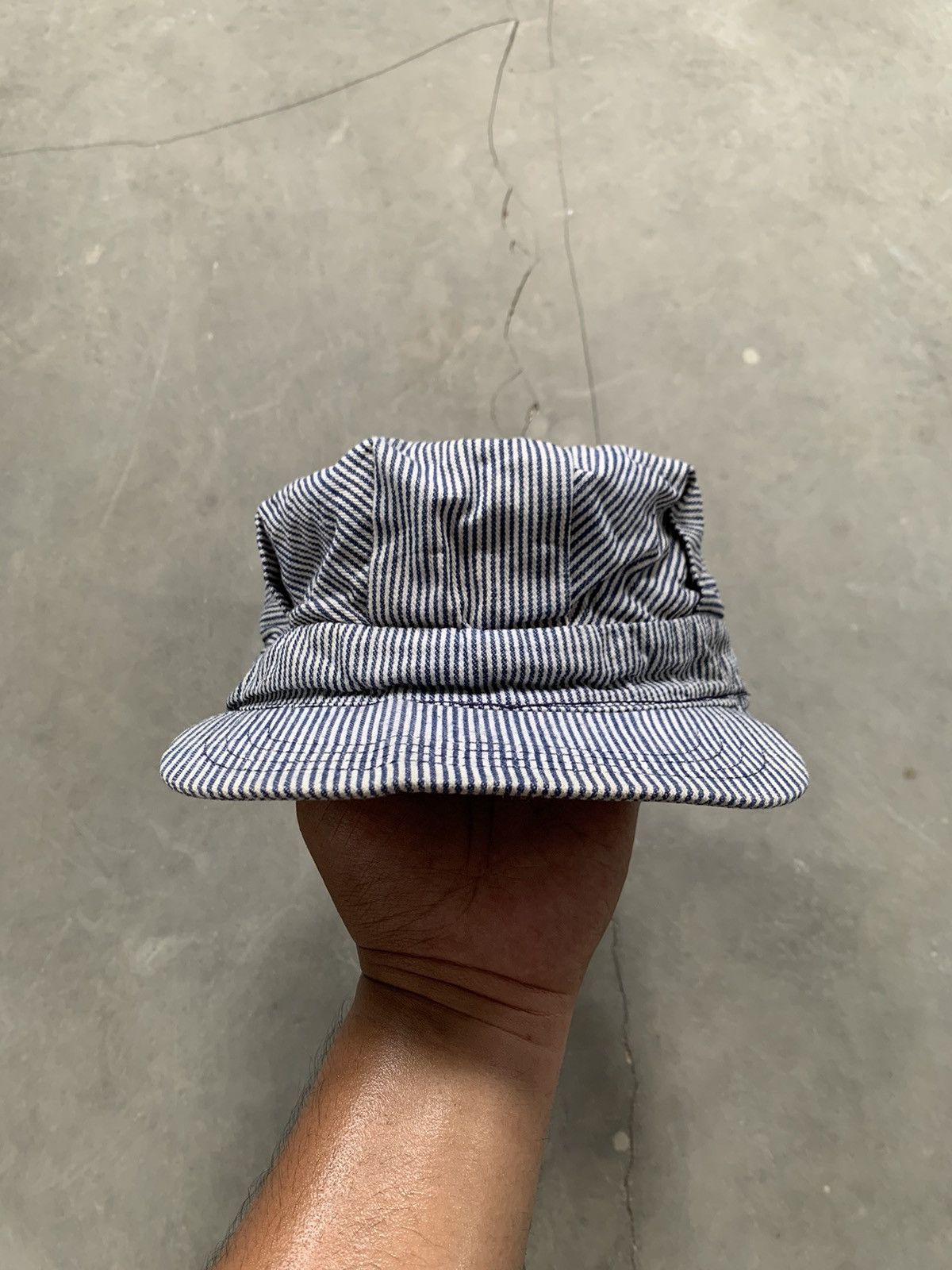 Japanese Brand Work Gear Hickory Train Conductor Hat Size ONE SIZE - 3 Thumbnail