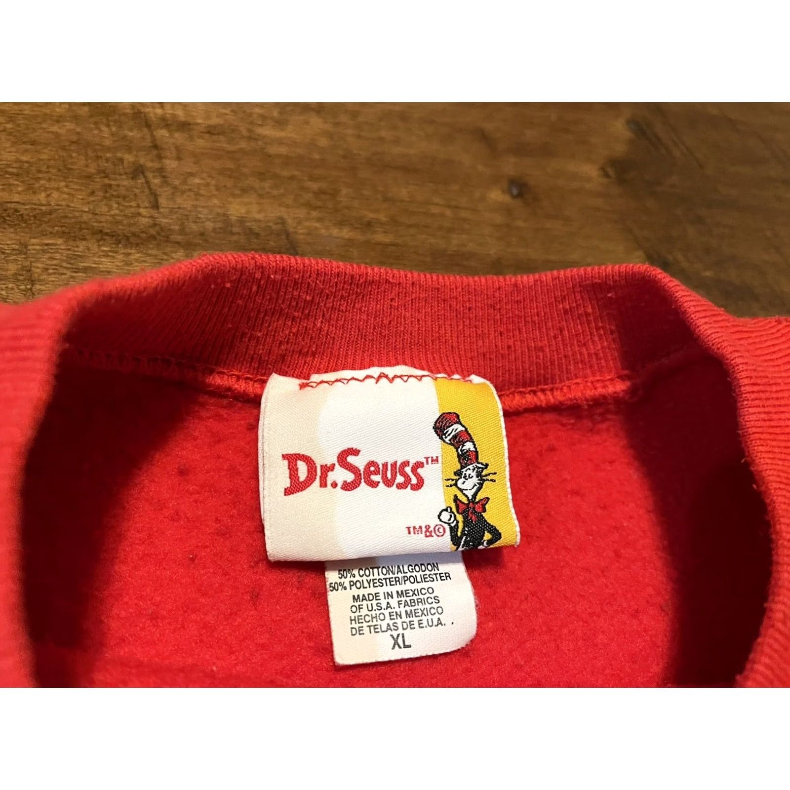 Vintage VINTAGE Dr. Seuss Sam I Am Green Eggs and Ham Red Crewneck Sweatshirt Adult XL Size US XL / EU 56 / 4 - 4 Thumbnail