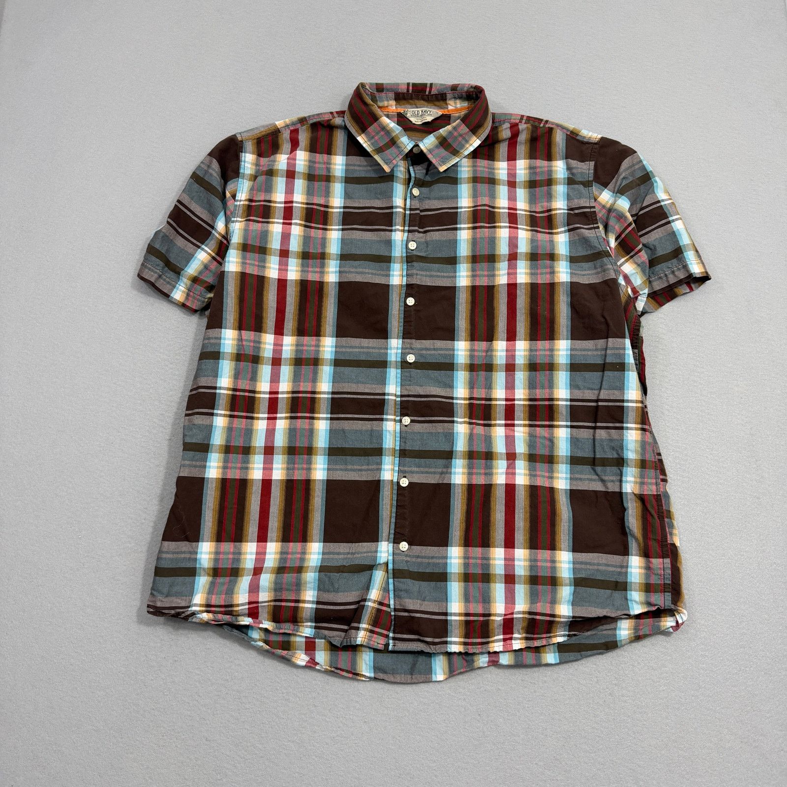 Old Navy Vintage Old Navy Plaid Short Sleeve Button Shirt 2XL Surfer Size US XXL / EU 58 / 5 - 1 Thumbnail