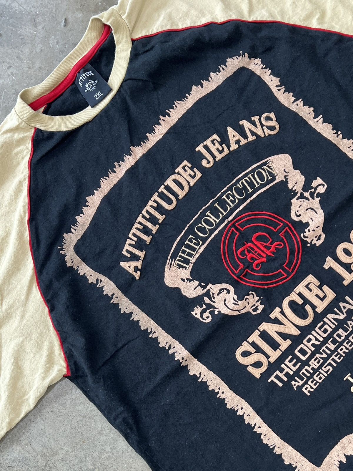 Vintage Vintage Attitude Denim Jeans Texture Tee 2XL Size US XXL / EU 58 / 5 - 1 Thumbnail