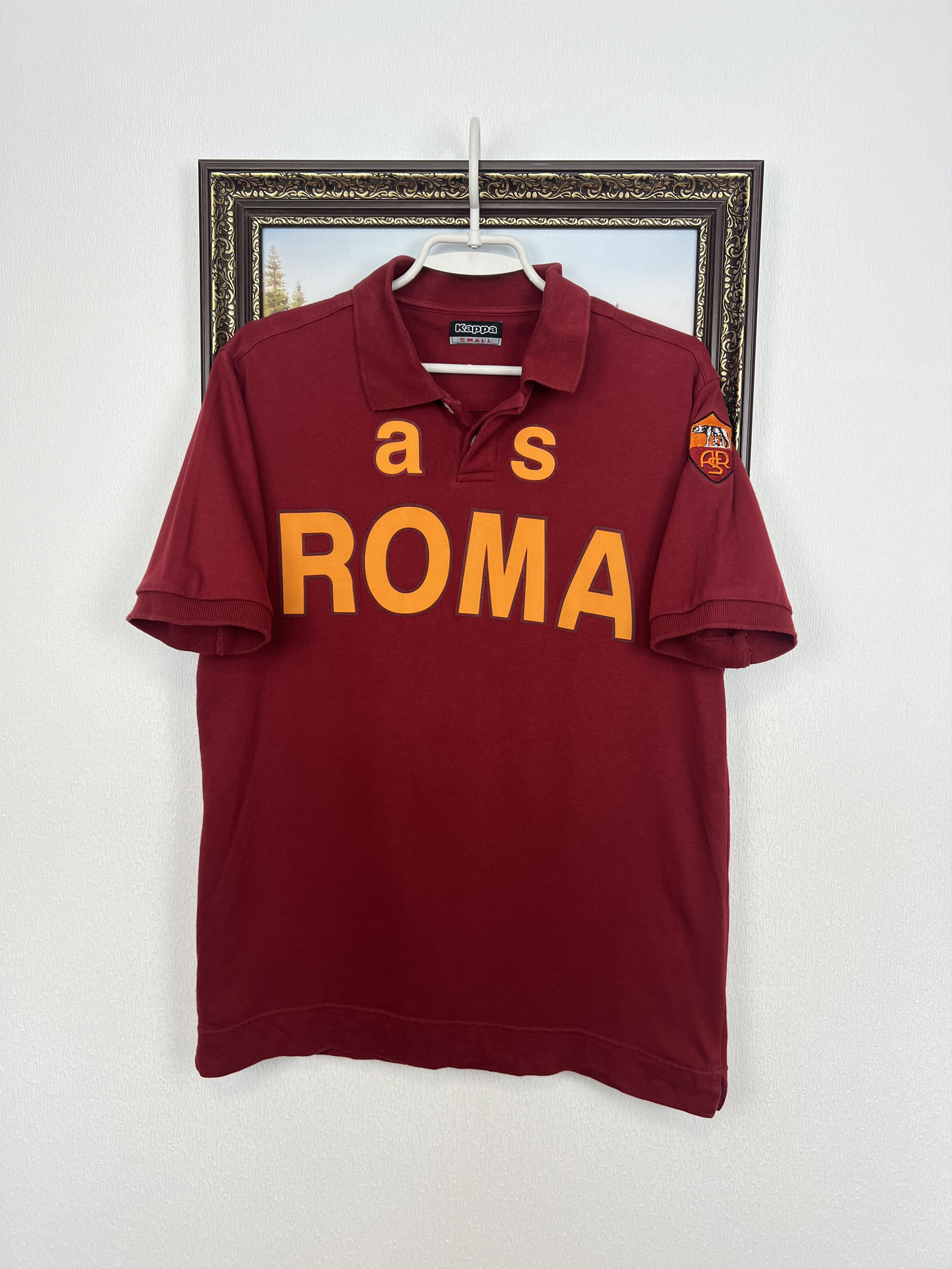 Kappa Vintage Kappa AS Roma Football Jersey Soccer Polo Tee