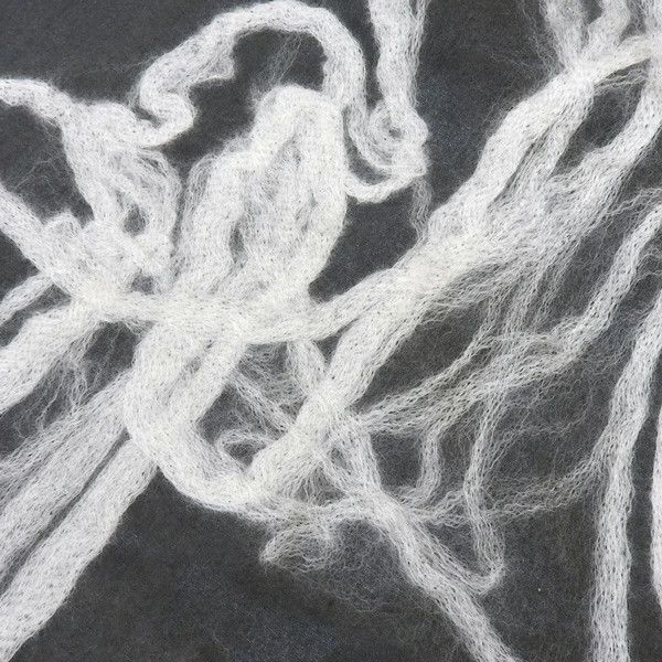Yohji Yamamoto Discord yohji yamamoto/Silk wool embroidered scarf Size ONE SIZE - 4 Thumbnail