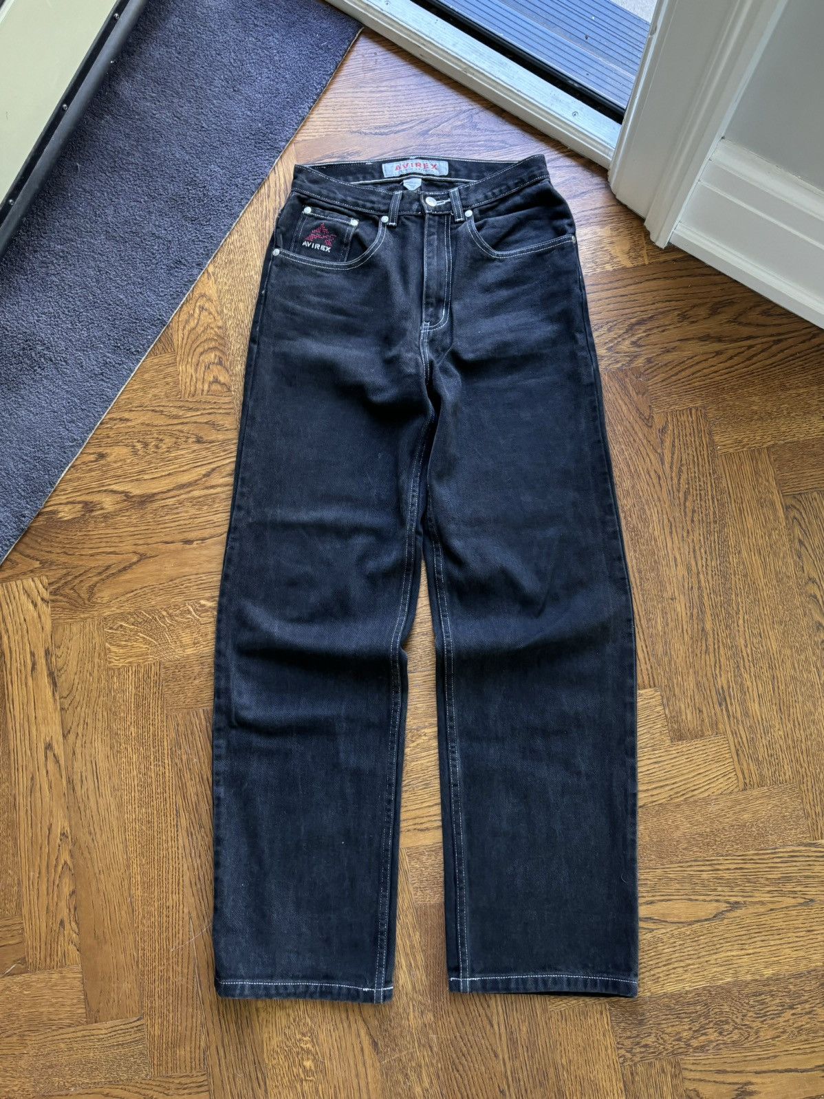 Avirex × Vintage Vintage Avirex Jeans 1990s 2000s Faded Black Denim Paco Y2K Size US 28 / EU 44 - 1 Thumbnail