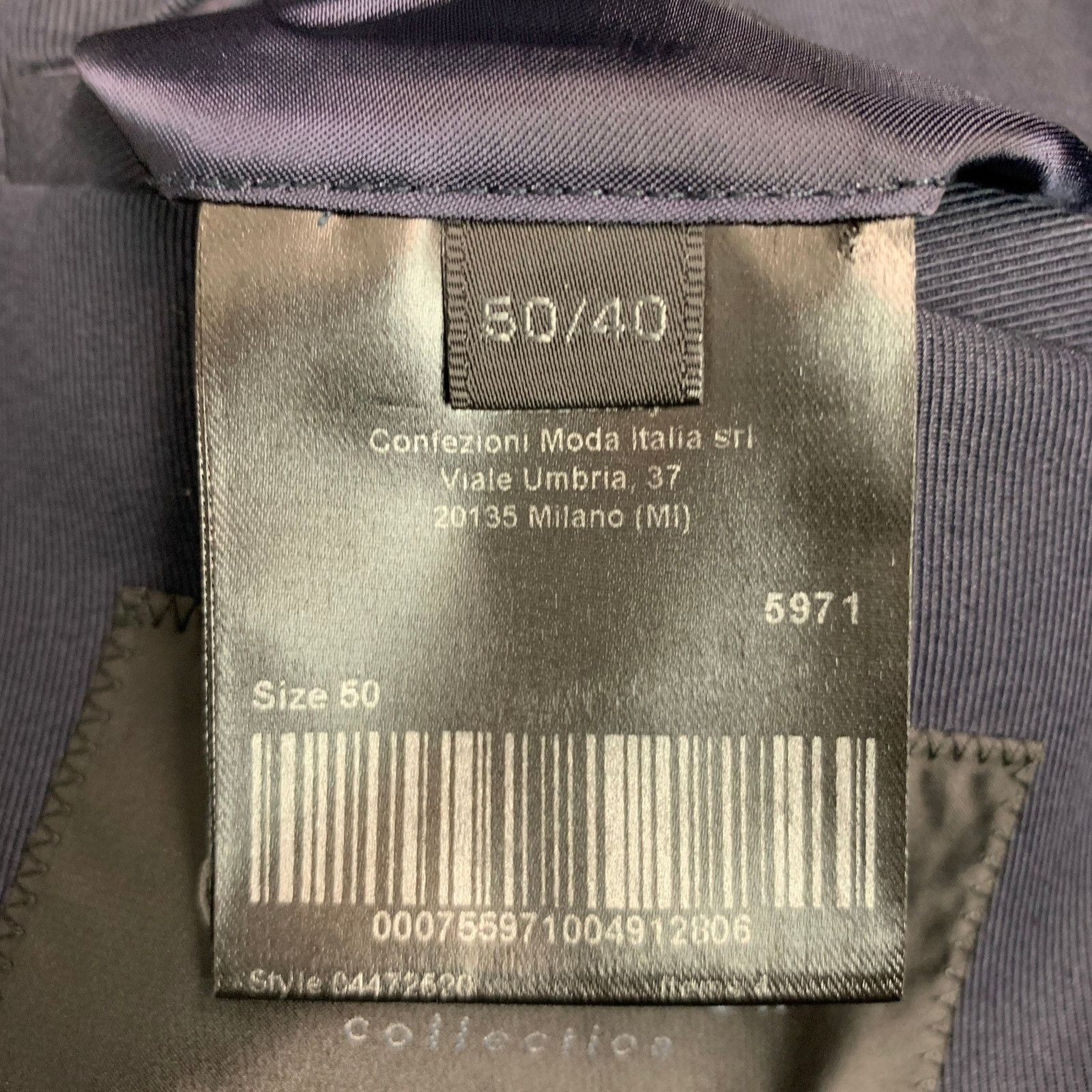 Calvin Klein CALVIN KLEIN COLLECTION Size 40 Navy Cotton Blend Coat Size US L / EU 52-54 / 3 - 6 Thumbnail