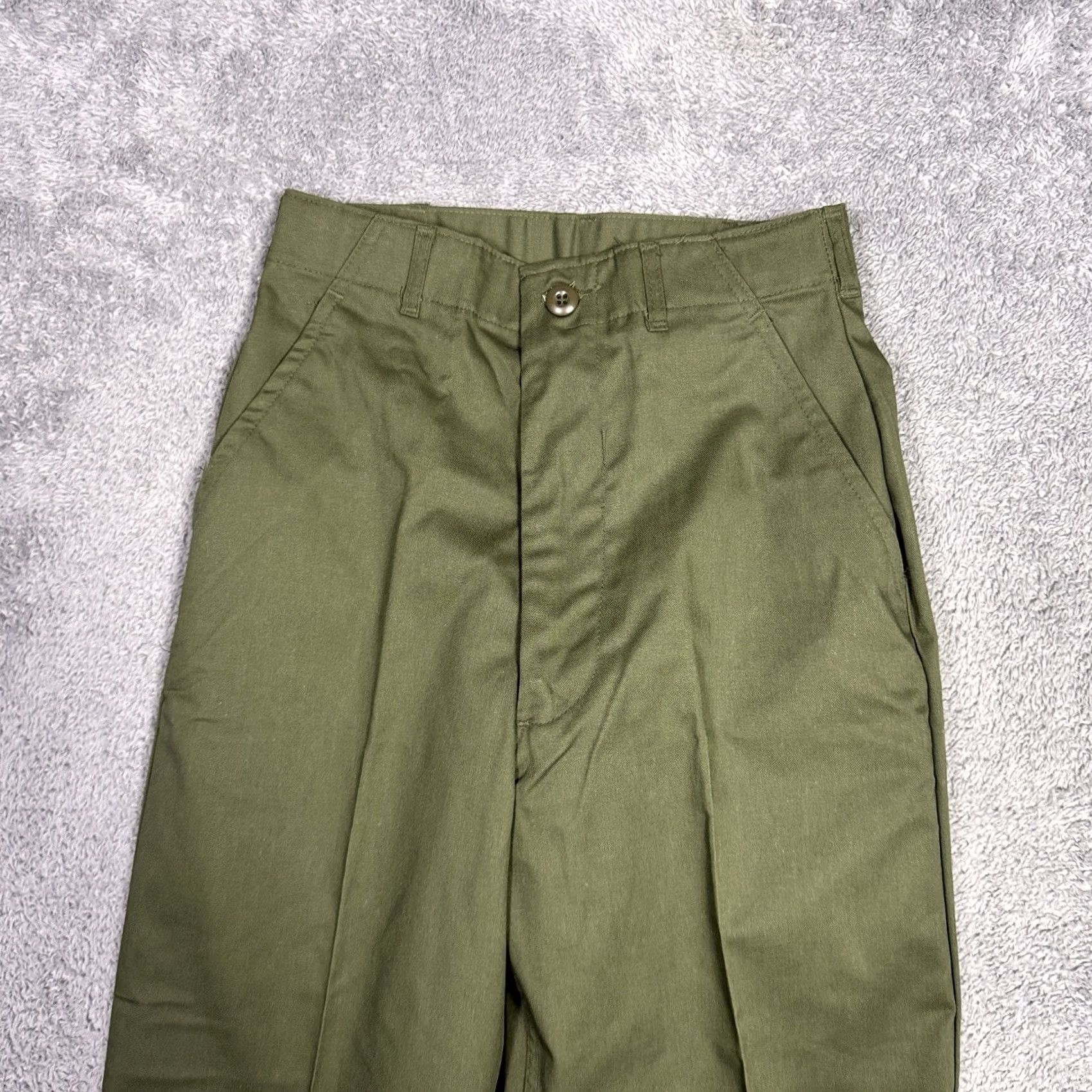 Vintage VINTAGE Unbranded Mens Trousers Utility Durable Press OG-507 26x31 Green Cotton Blend Fabric Canvas 80s Army USA Chino Straight Pants Mens Size US 26 / EU 42 - 2 Thumbnail