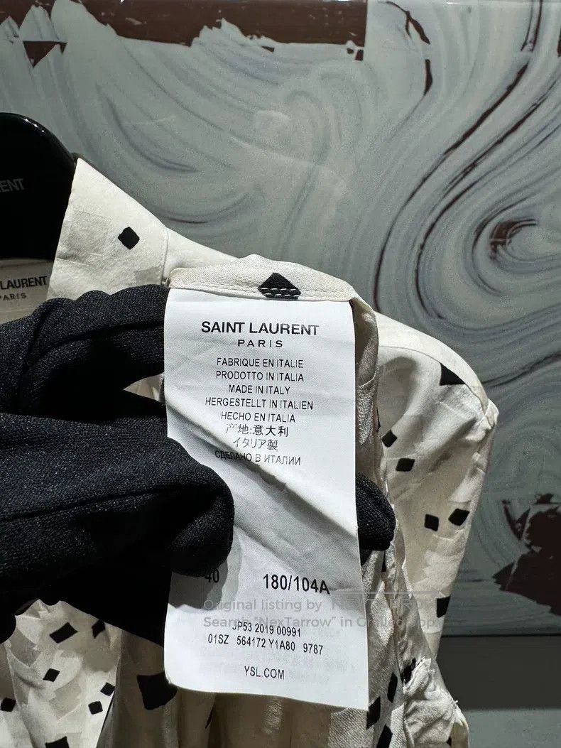 Saint Laurent Paris Saint Laurent Paris size 40 Mulberry Silk Square Shirt Size L / US 10 / IT 46 - 5 Thumbnail