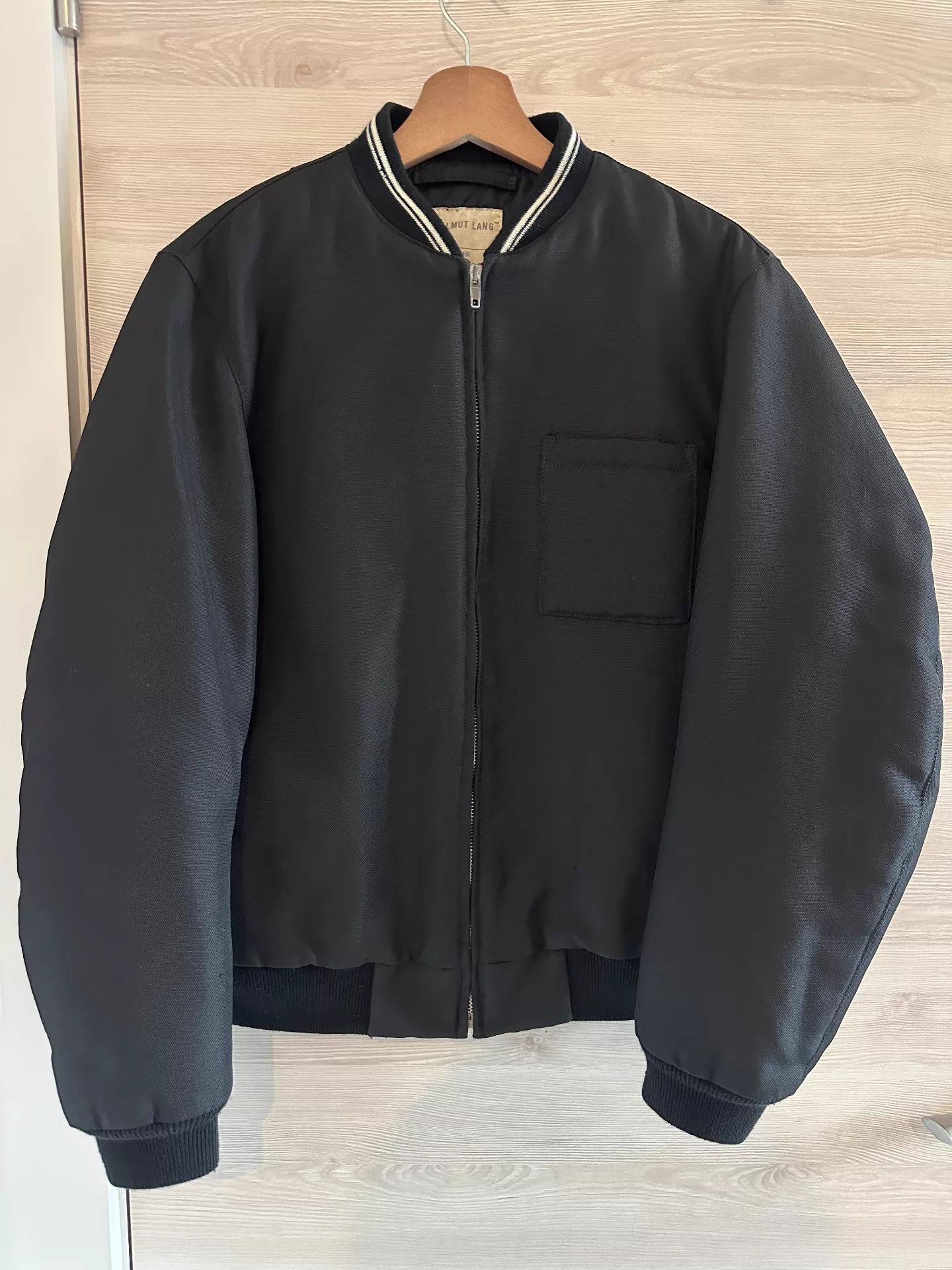 HELM × Helmut Lang S/S 2004 Cafe Racer Cotton Bomber Jacket | Grailed