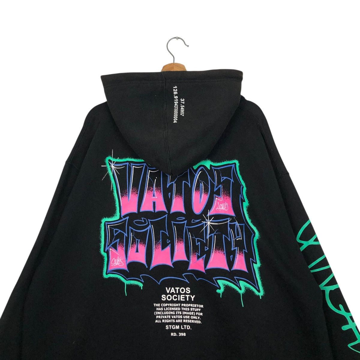 Hysteric Glamour 🔥HOODIE PULL OVER STIGMA VATOS SOCIETY PUNK DESIGN BIG LOGO Size US XL / EU 56 / 4 - 12 Thumbnail