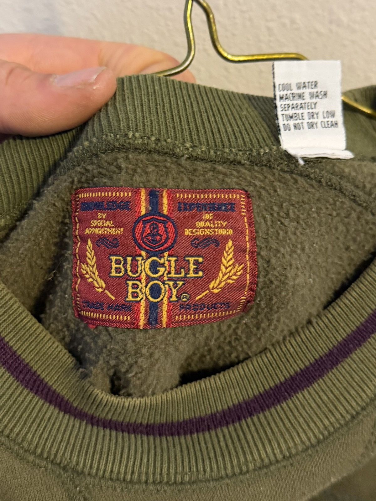 Vintage vintage 90s bugle boy olive green crewneck sweatshirt large Size US L / EU 52-54 / 3 - 6 Thumbnail
