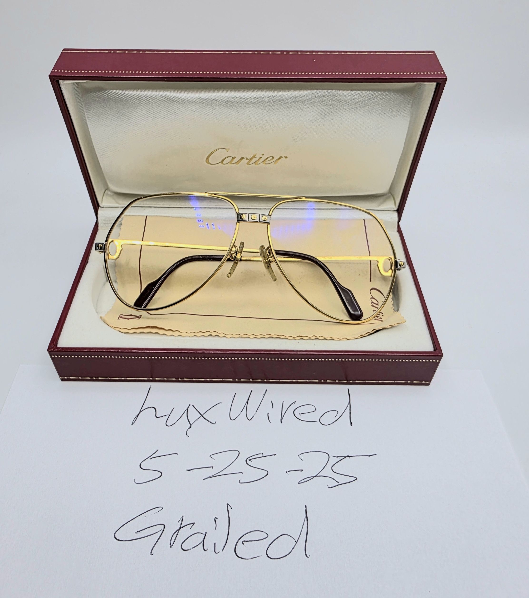 Cartier Vintage Cartier Vendome Santos Aviator Eyeglasses 18K Size ONE SIZE - 19 Thumbnail