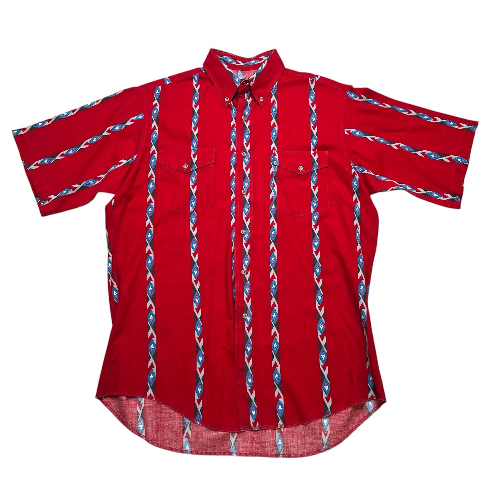 Wrangler Vintage Wrangler Cowboy Cut Western Shirt Aztec Stripe XL Size US XL / EU 56 / 4 - 1 Thumbnail