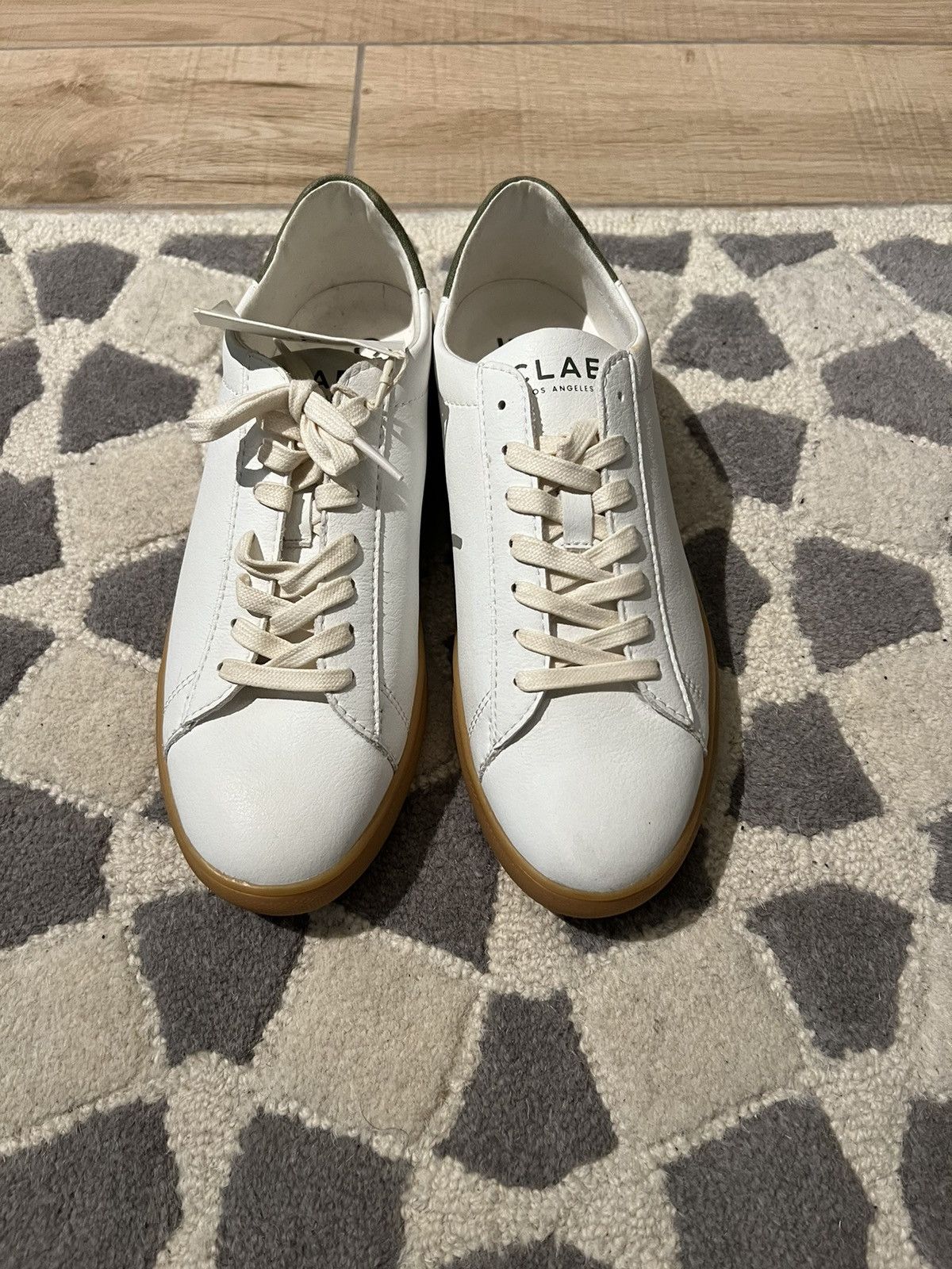 Clae Bradley White Vegan Light Gum Sole size
