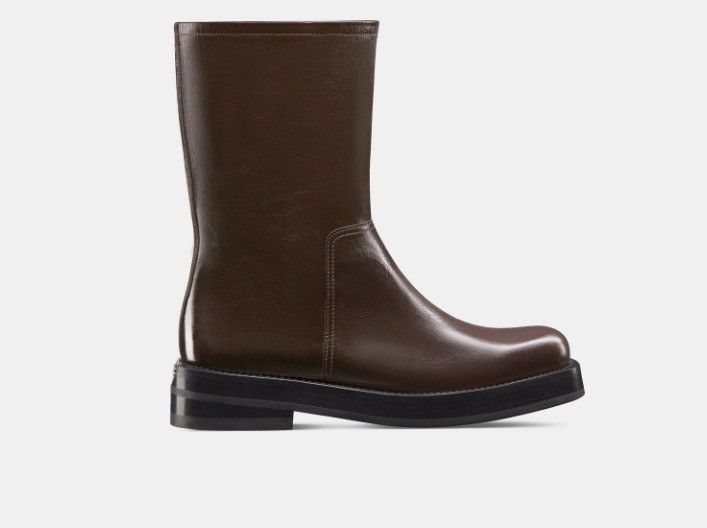 Dior o1w1db11224 Crinkled Calfskin Carlo Boots in Brown Size US 12 / EU 45 - 1 Thumbnail