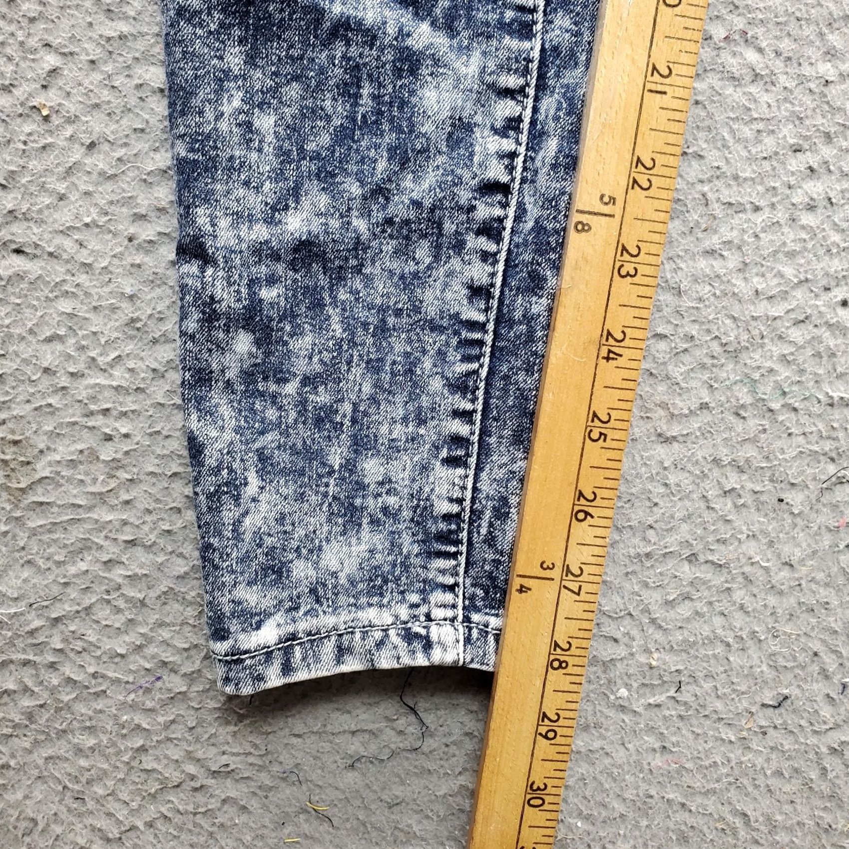 Denime IRIS Jeans Women Size 07 Multi Denim Acid Wash Skinny Fit Low Waist 3 Button Fly Womens Size 07 Denim Jeans Size 28" / US 6 / IT 42 - 3 Thumbnail