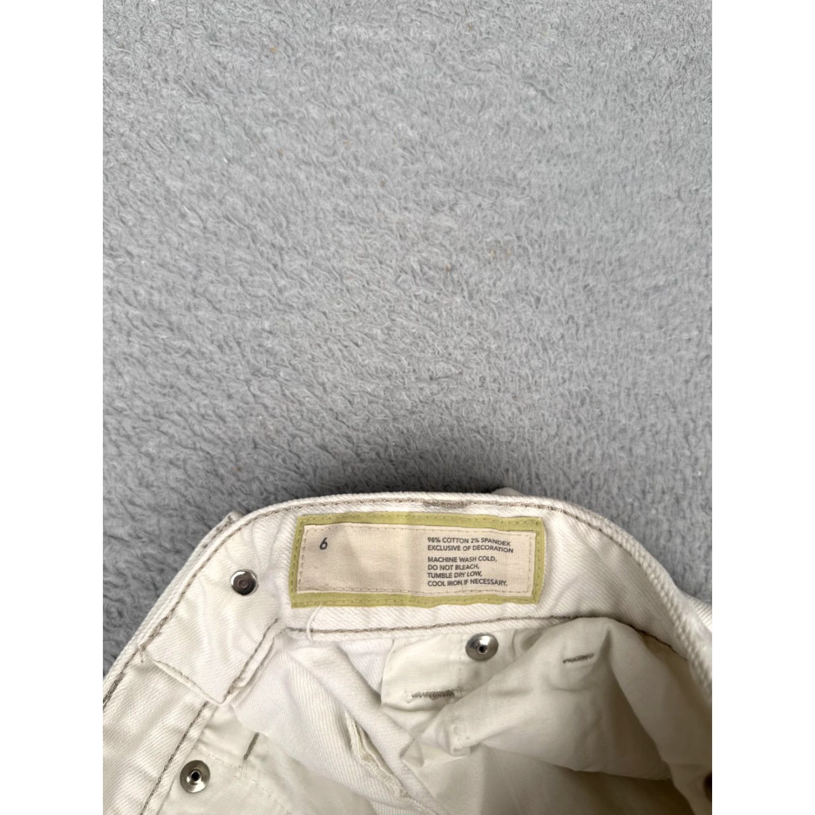 Loft VINTAGE Ann Taylor LOFT Jeans Womens 6 White Original Boot Bootcut Stretch Denim 30x32 Size 28" / US 6 / IT 42 - 7 Thumbnail
