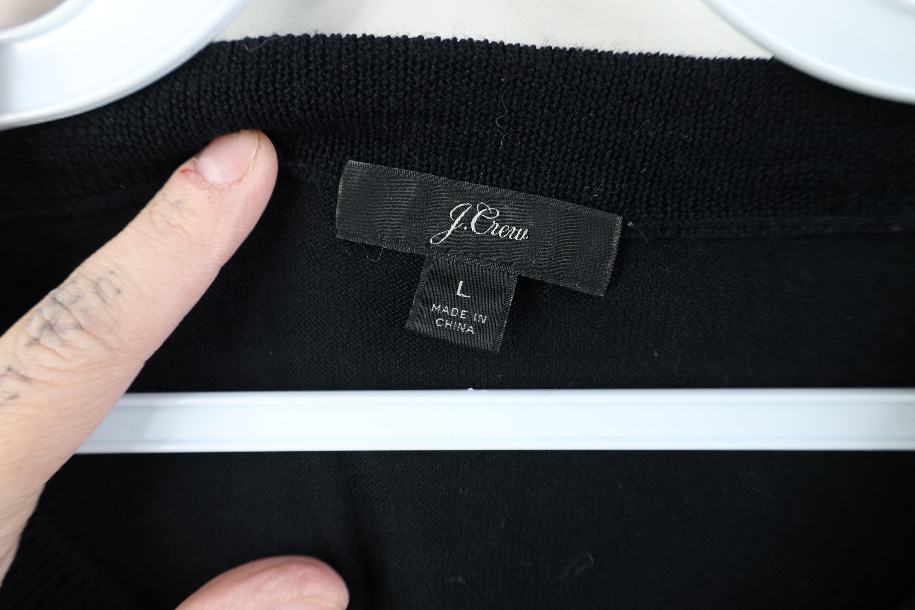 J.Crew J Crew Blank Lightweight Wool Knit Crewneck Sweater Black Size L / US 10 / IT 46 - 5 Thumbnail