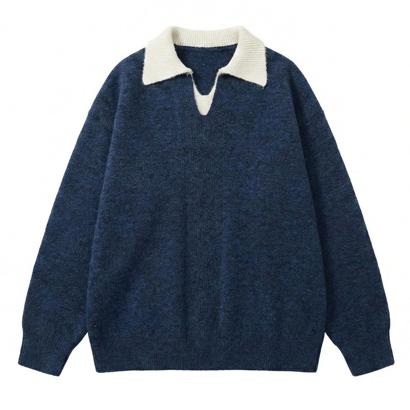Other Marled V-Neck Polo Sweater | Wool-Cotton Size US M / EU 48-50 / 2 - 1 Thumbnail