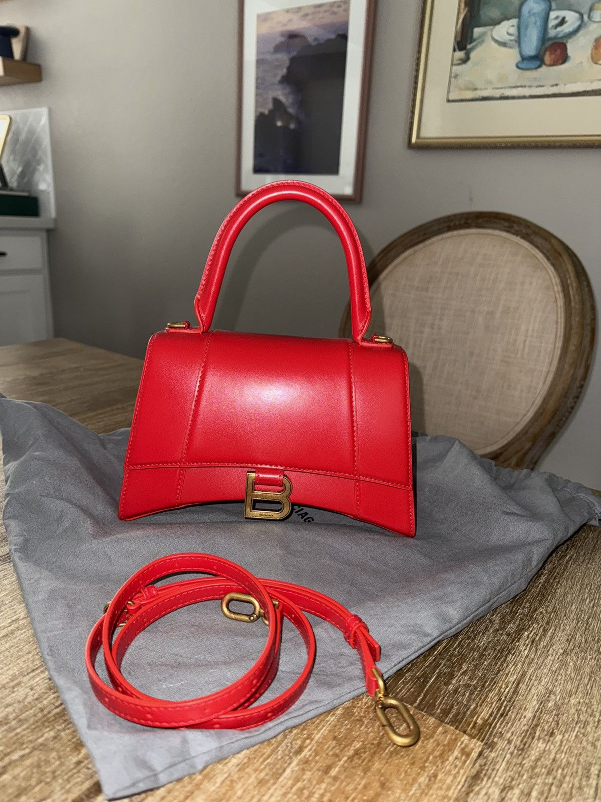 Balenciaga Hourglass Small Leather Handbag