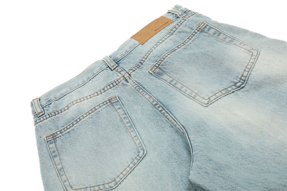 Japanese Brand × Jean Men's loose wide-leg casual distressed washed scimitar jeans Size US 32 / EU 48 - 5 Thumbnail