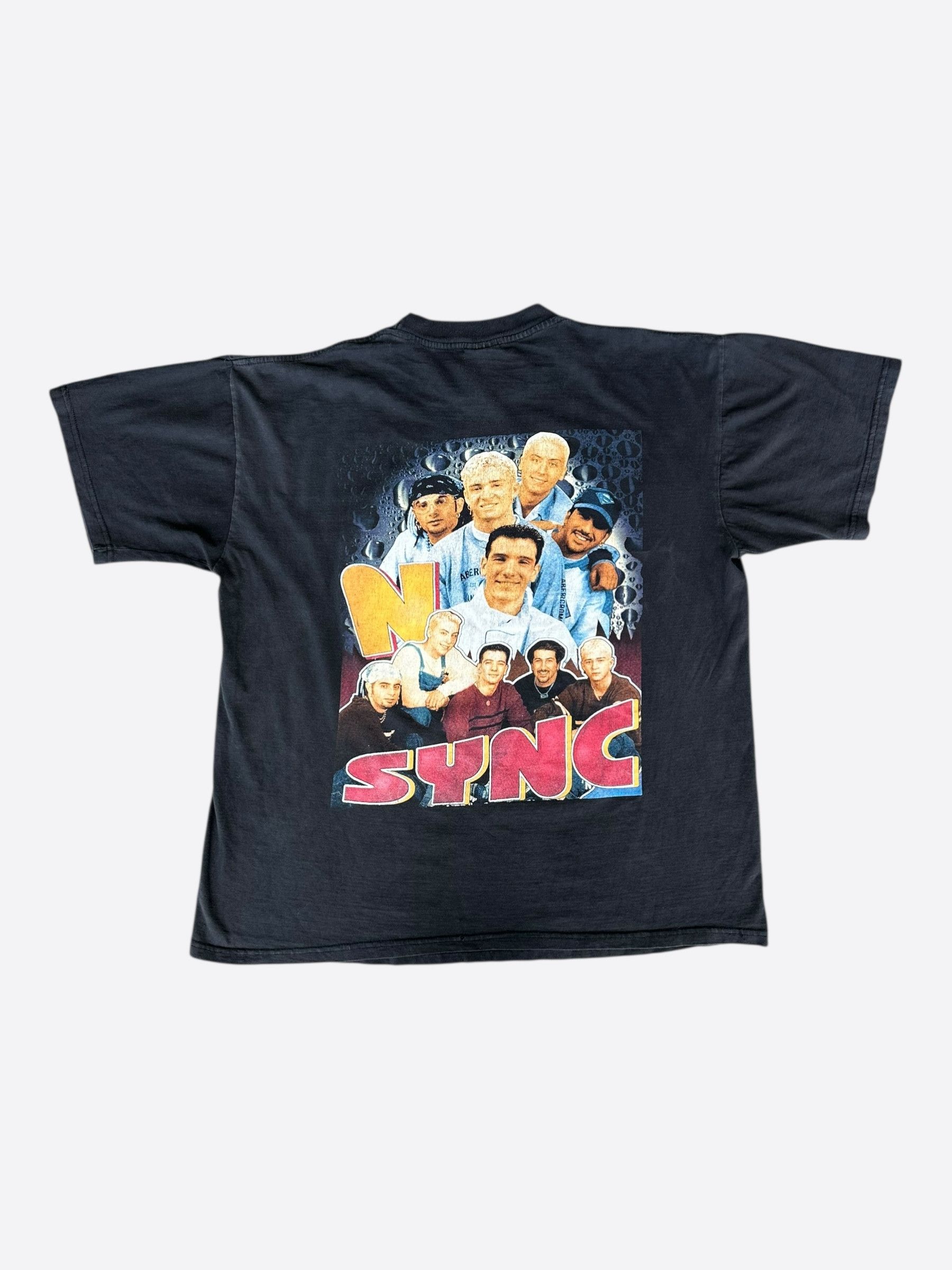 Vintage Vintage Black NSYNC Graphic T-Shirt Size US XL / EU 56 / 4 - 2 Thumbnail