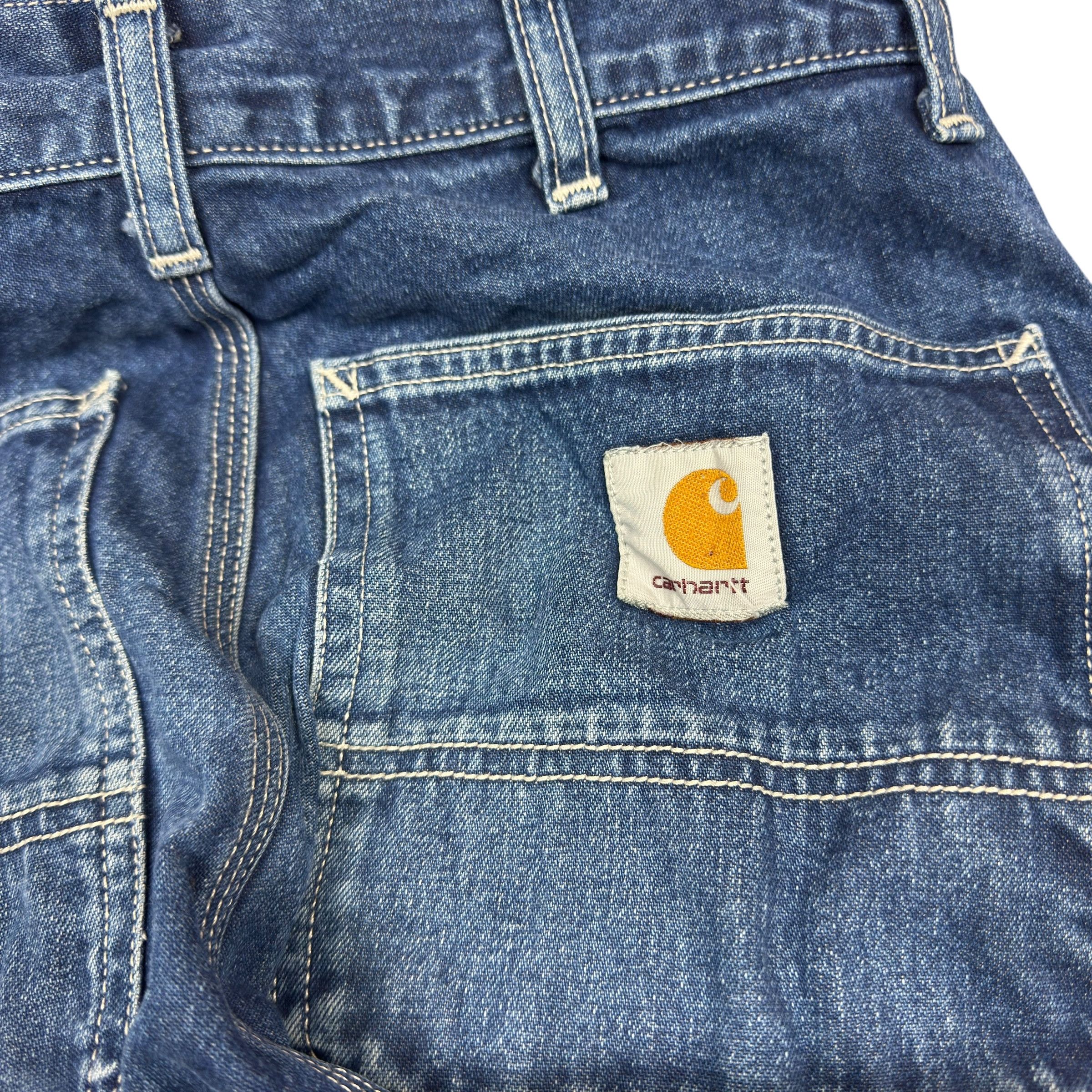 Carhartt Carhartt WIP Men Blue Cotton Straight Leg Simple Pants 29x32 Size US 29 - 4 Thumbnail