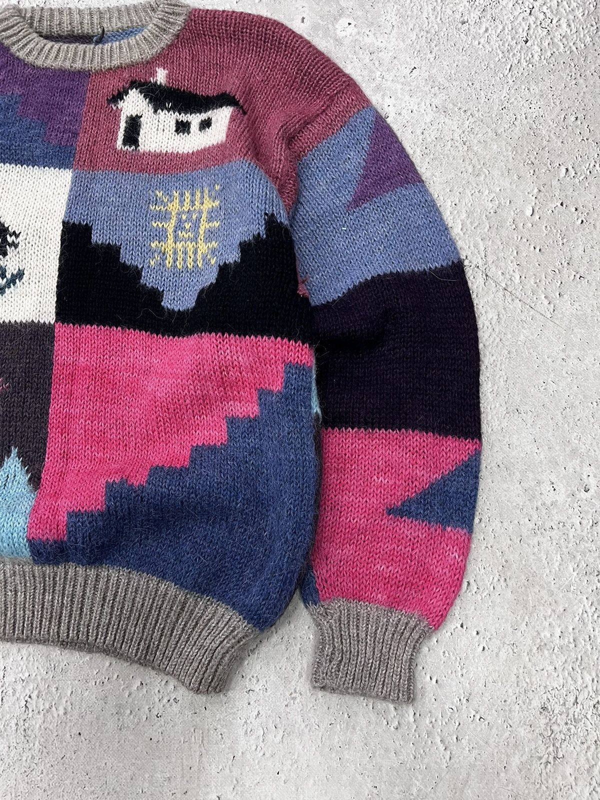 Vintage Japanese Modern Art AOP Knit Sweater VTG 80s Vaporwave Size US M / EU 48-50 / 2 - 4 Thumbnail