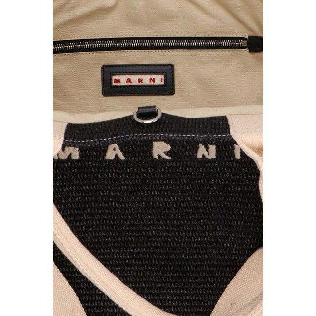 Marni MARNI Medium Black Raffia-Effect Tote Bag New And Authentic Size ONE SIZE - 4 Thumbnail
