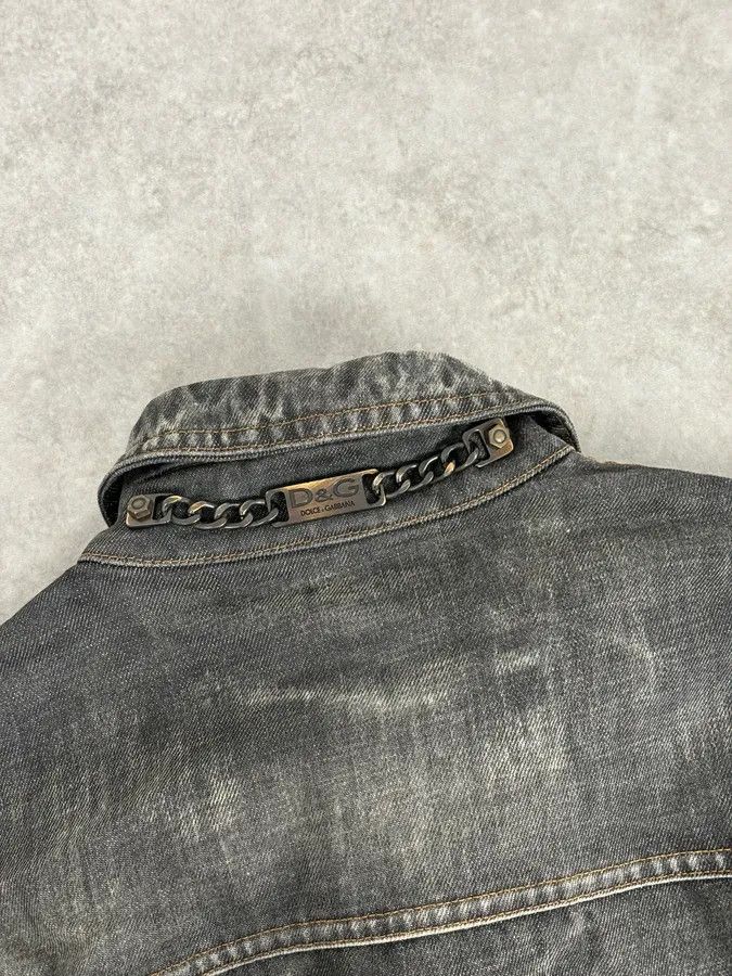 Dolce & Gabbana AW2003 Dolce & Gabbana Grey Raw Denim Jacket Size US M / EU 48-50 / 2 - 6 Thumbnail