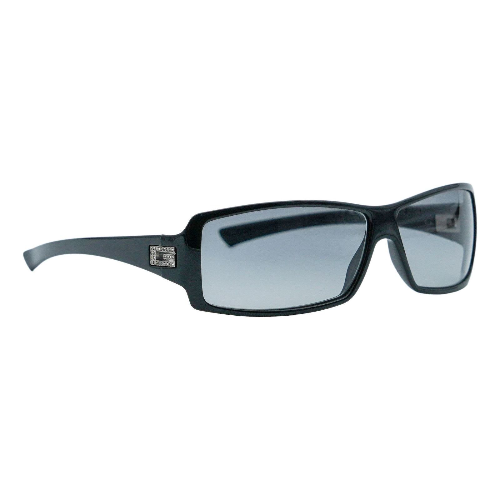 Gucci Vintage Gucci Black Strass GG Logo Rectangular Sunglasses Size ONE SIZE - 1 Thumbnail