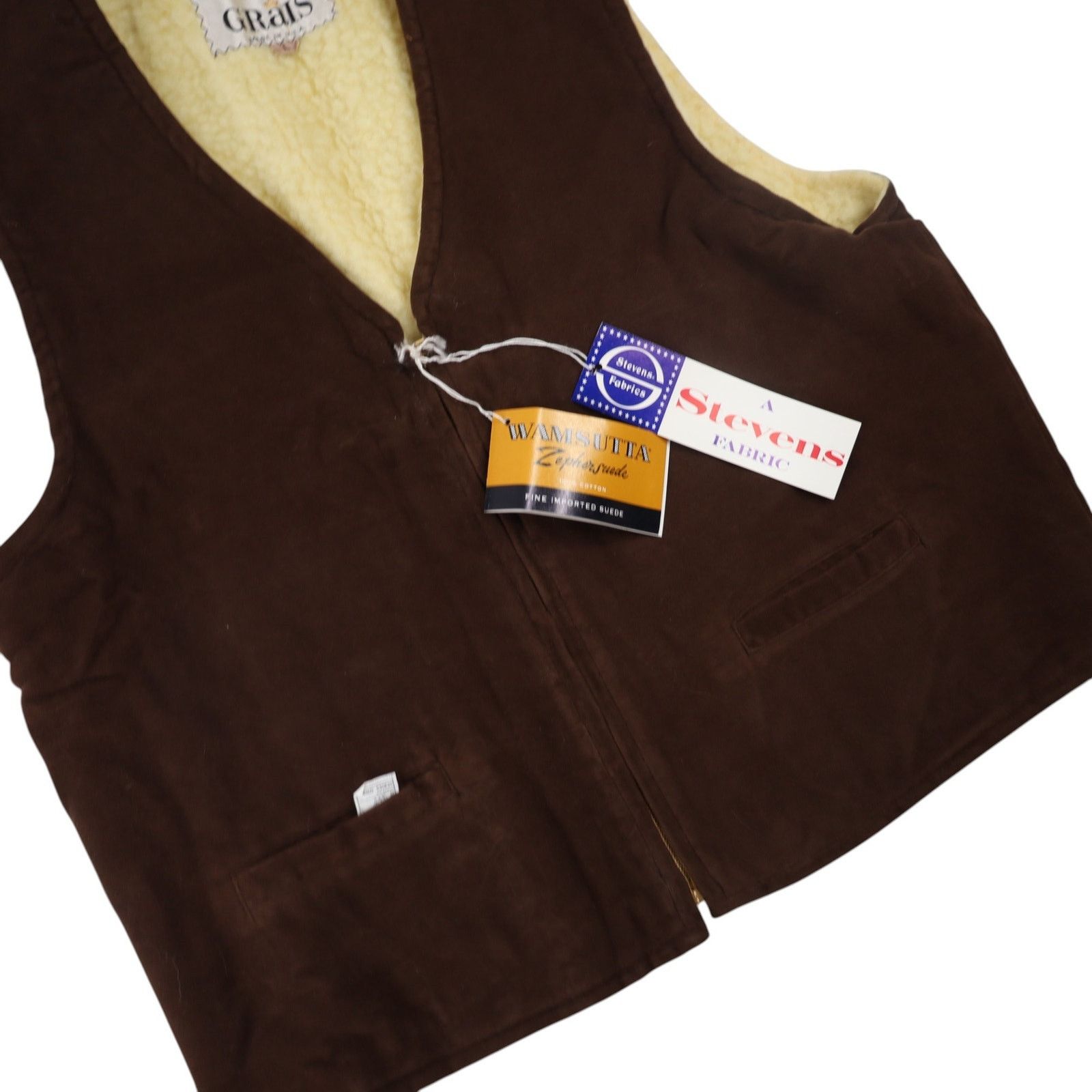 Vintage NWT True Vintage Grais Sherpa lined Suede Vest Size US L / EU 52-54 / 3 - 3 Thumbnail