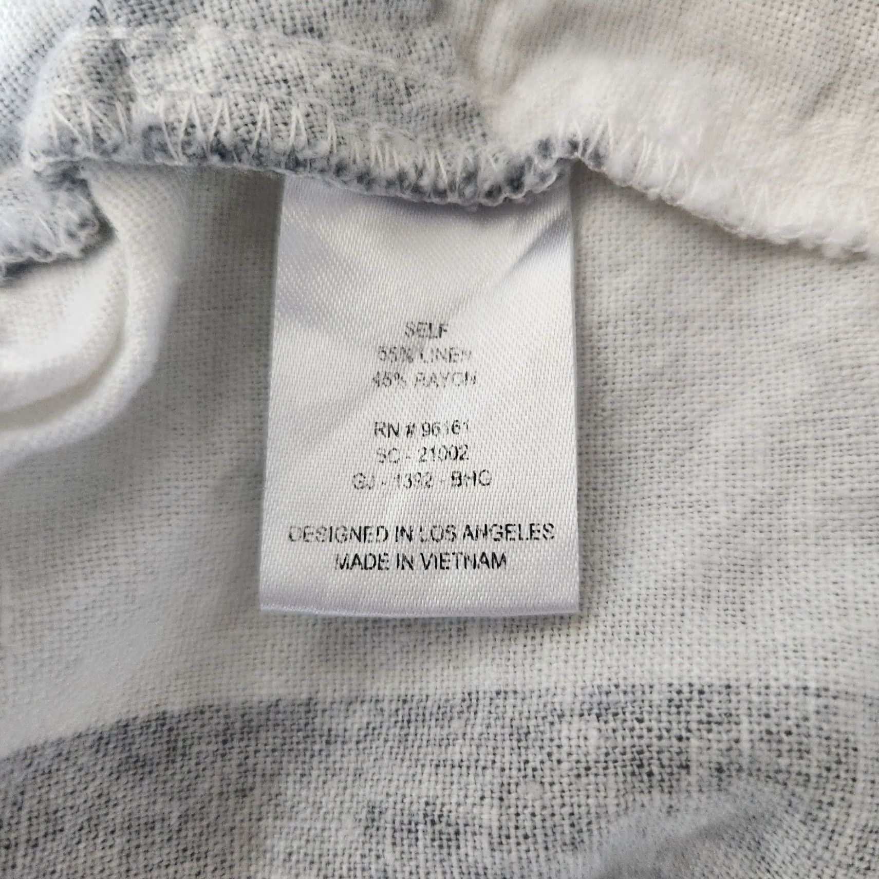 Vintage Gypsies & Moondust Tank - Cropped Striped Linen Blend - Size L - White Black Yellow - Spaghetti Straps - Square Neck - Casual - Womens Size L / US 10 / IT 46 - 7 Thumbnail