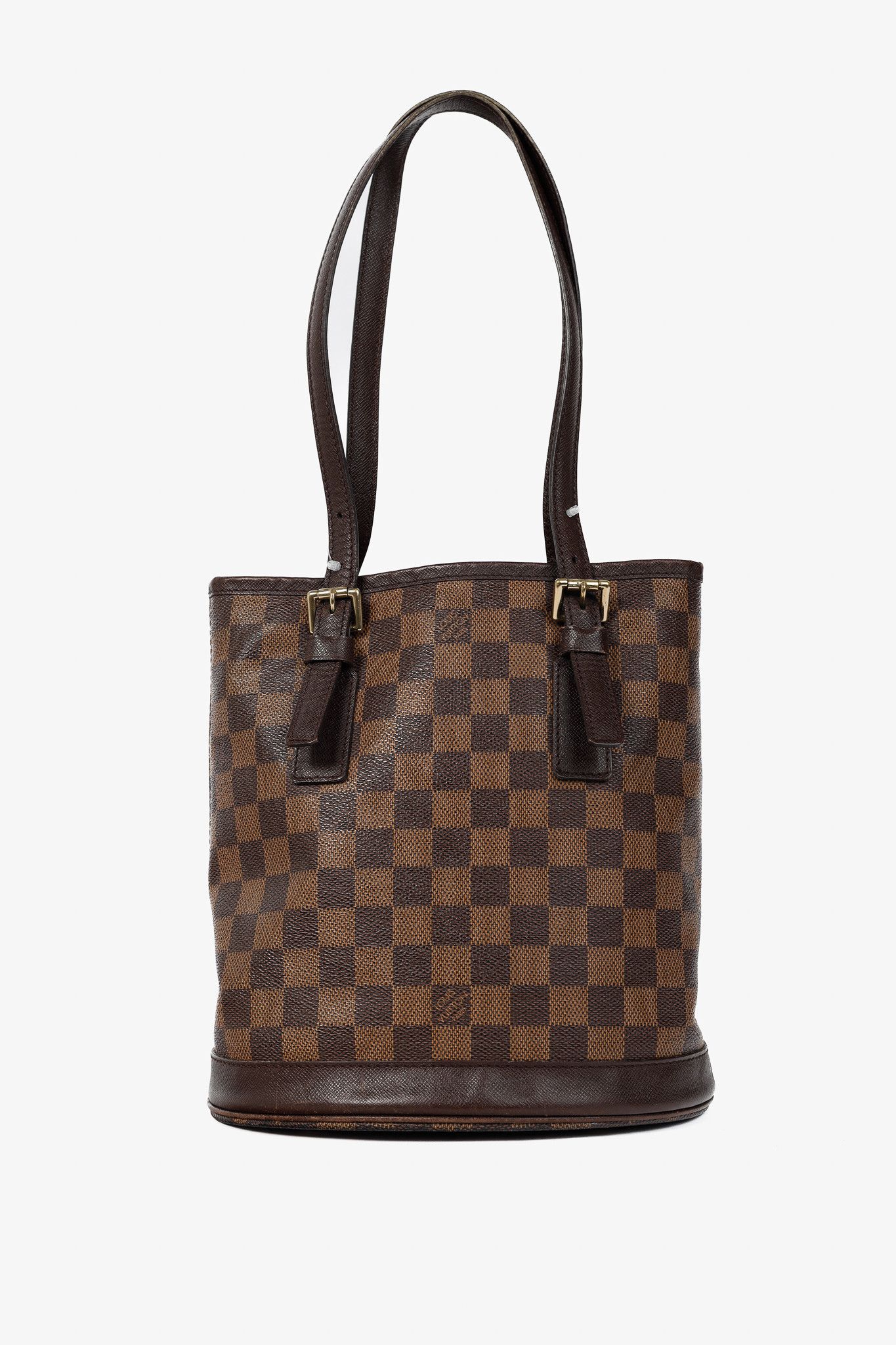 Louis Vuitton Louis Vuitton Marais Damier Ebene Canvas Bucket Bag Size ONE SIZE - 4 Thumbnail