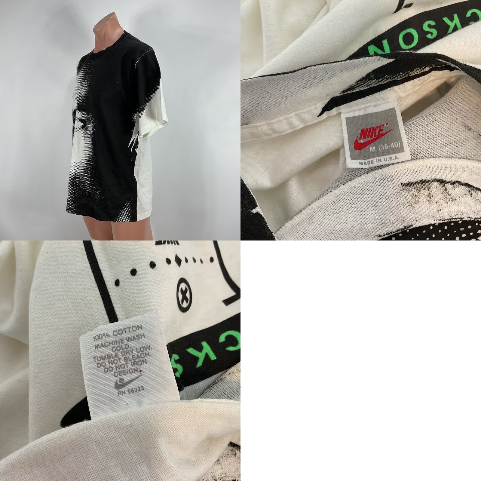 Nike VINTAGE Nike Just Do It Bo Jackson USA MADE T-Shirt M Graphic Print Short Sleeve Crewneck Mens 80s Fitness Black White Size US M / EU 48-50 / 2 - 8 Thumbnail