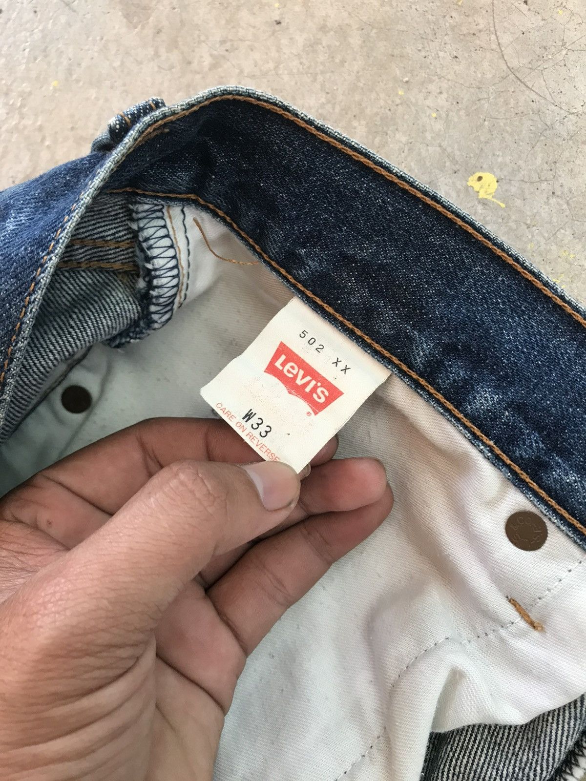 Levi's Levis 502 Big E 80s Talon Zipper Size US 33 - 6 Thumbnail