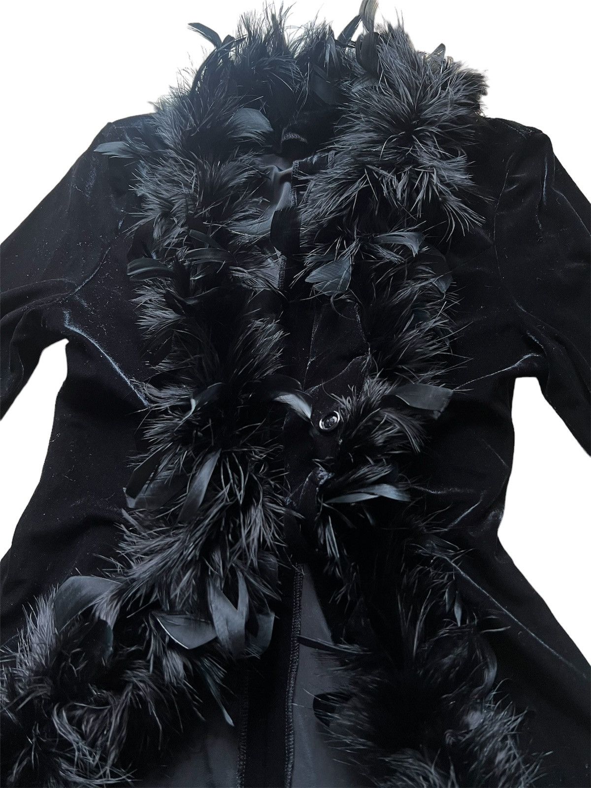 Japanese Brand Black velvet feather cardigan 🪶 Size M / US 6-8 / IT 42-44 - 8 Thumbnail